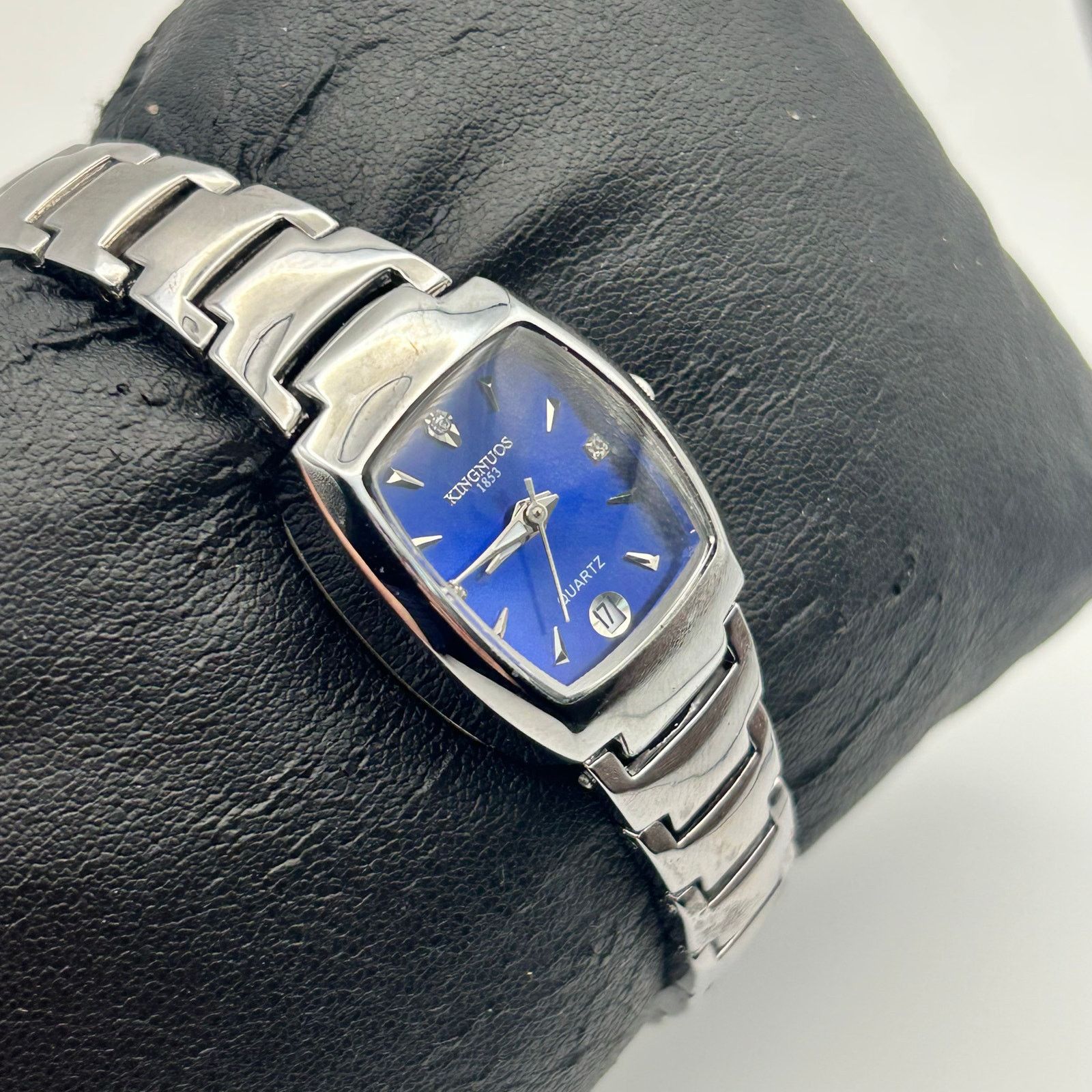 Other Kingnuos 1853 Diamond Accent Silver Blue Dial Watch Size ONE SIZE - 3 Thumbnail