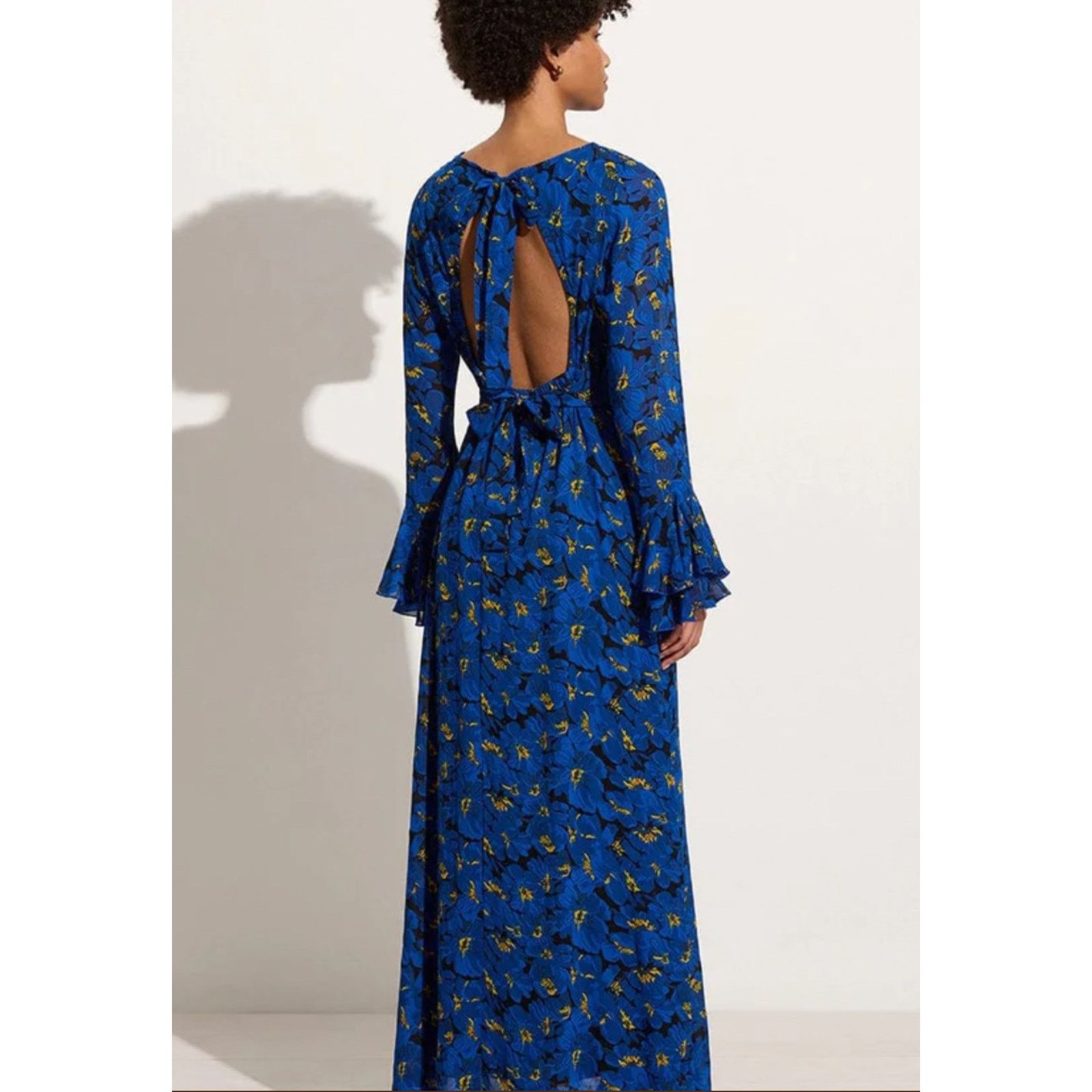 FAITHFULL NWT Faithfull The Brand La JoyaFloral Blue Maxi Dress Sz 6 Size M / US 6-8 / IT 42-44 - 2 Thumbnail