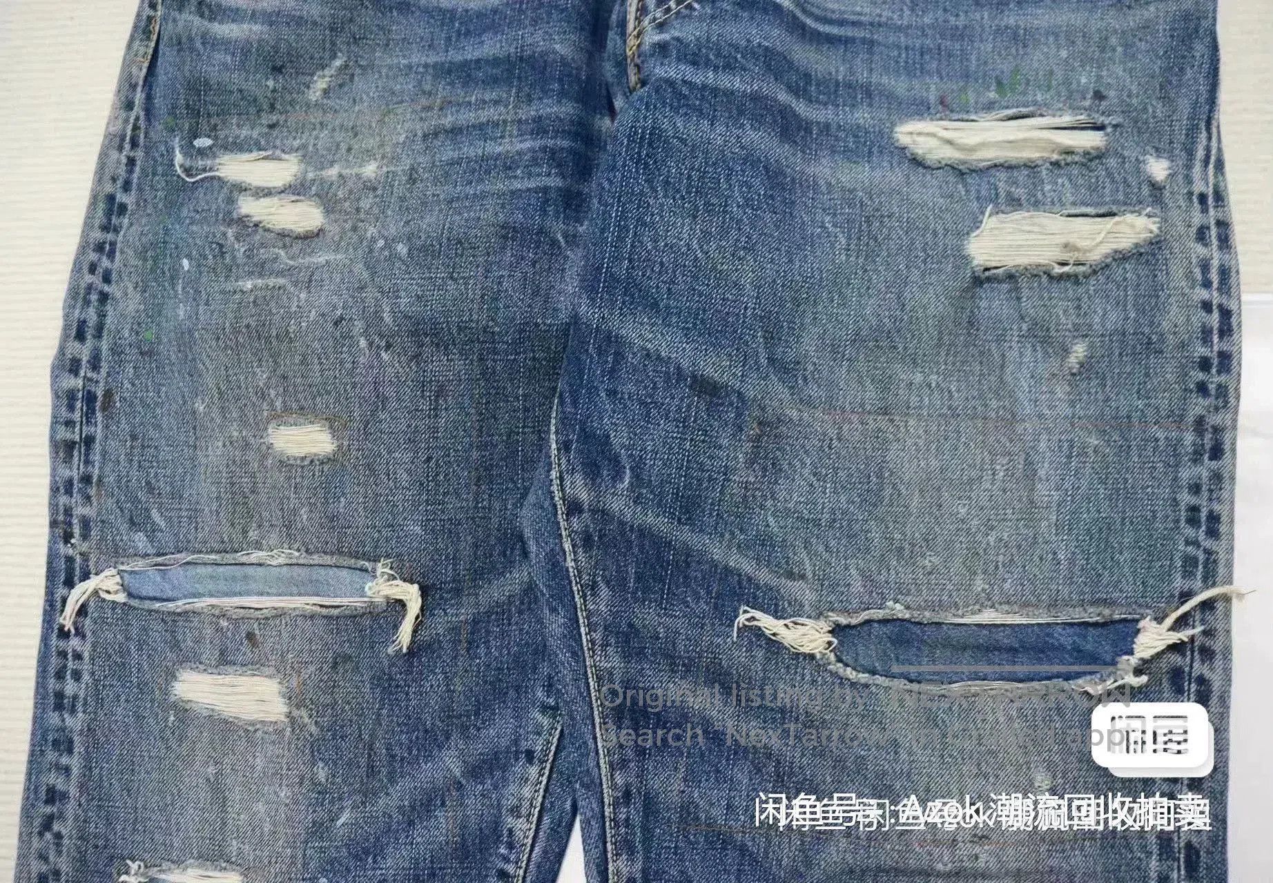 Visvim Visvim Dry4 Distressed Blue Denim. Size US 26 / EU 42 - 4 Thumbnail