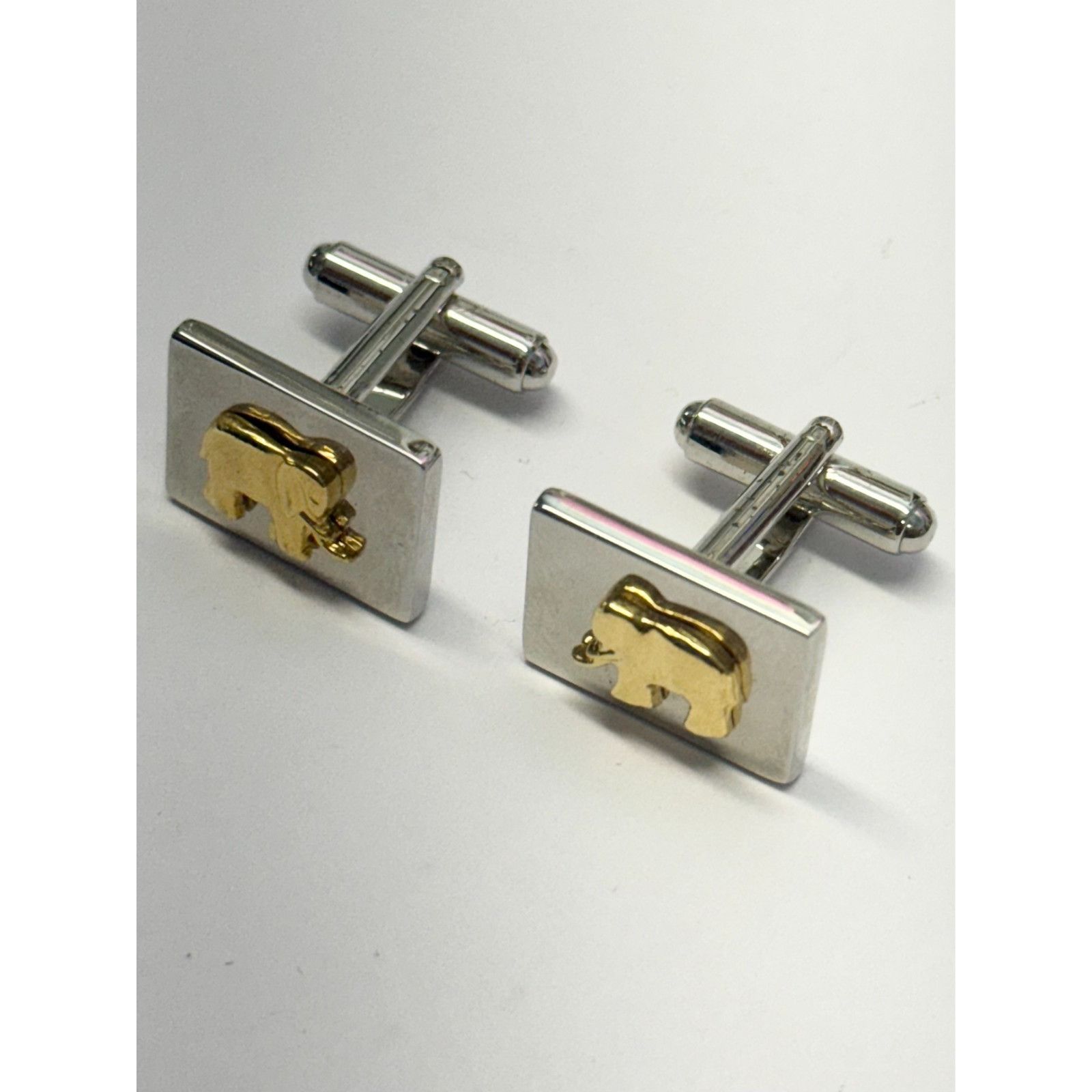 Vintage Vintage unisex elephant cufflinks cuff links Size ONE SIZE - 3 Thumbnail