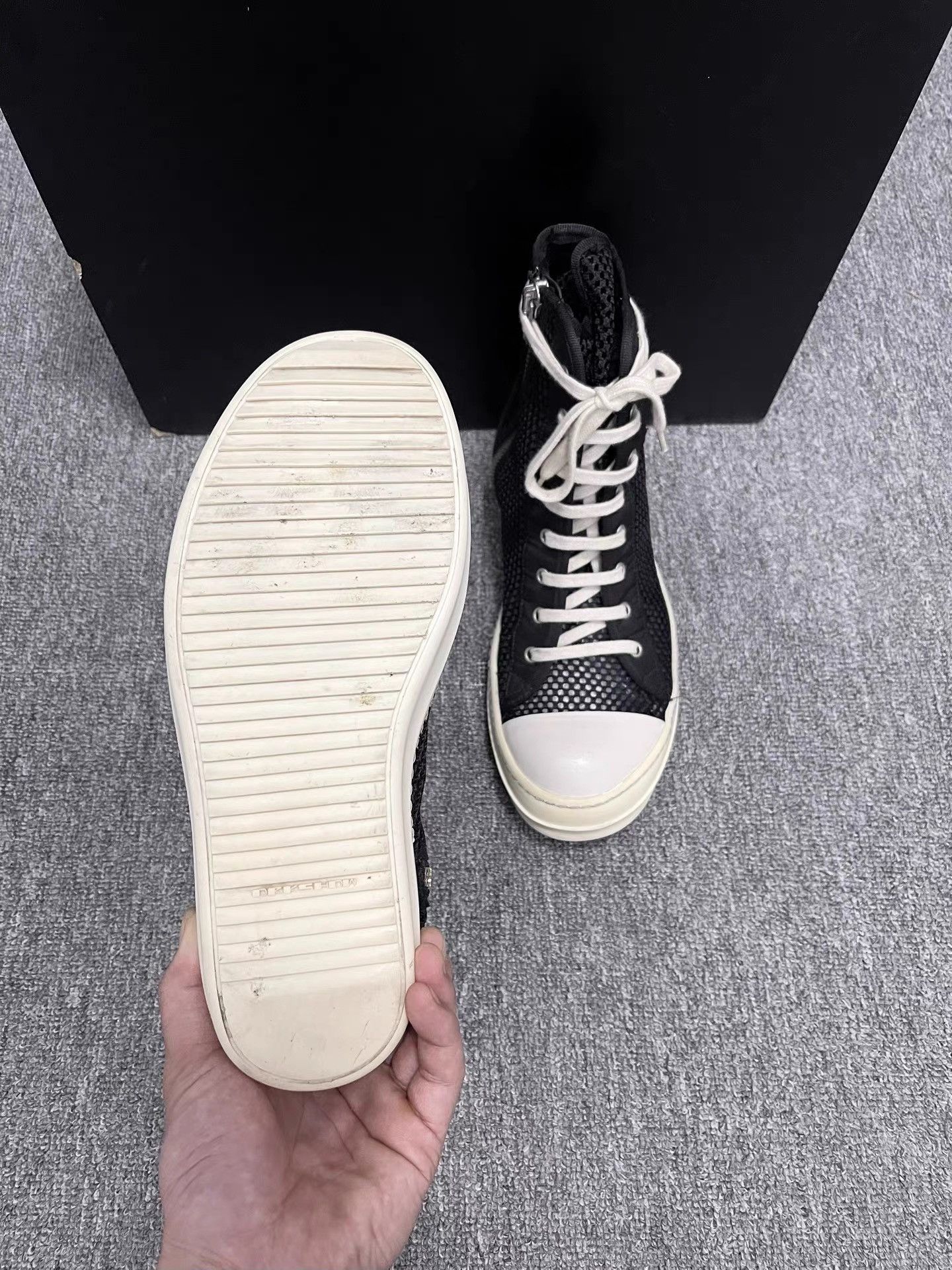 Rick Owens Rick Owens Mesh High Top Sneakers K34 Size US 7 / EU 40 - 6 Thumbnail