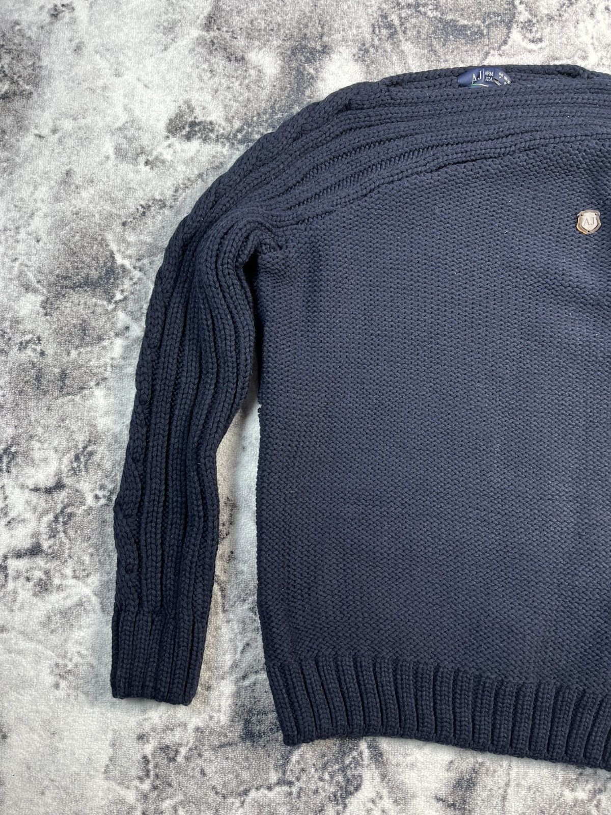 Armani Armani Jeans Textured Knit Sweater Size US XL / EU 56 / 4 - 2 Thumbnail