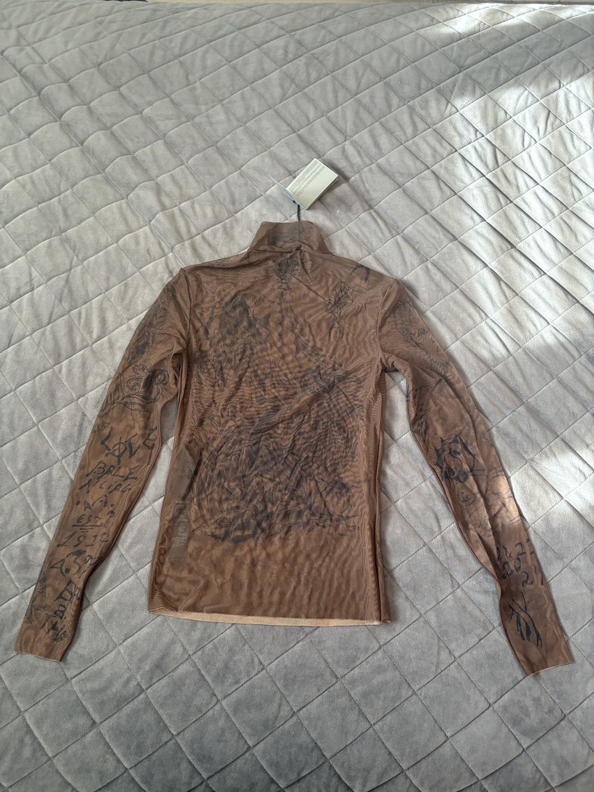 Balenciaga Balenciaga Tattoo Mesh Turtleneck Size S / US 4 / IT 40 - 5 Thumbnail