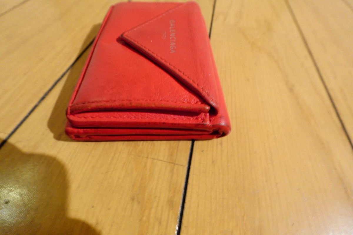 Balenciaga Balenciaga Red Leather Trifold Wallet Size ONE SIZE - 14 Thumbnail