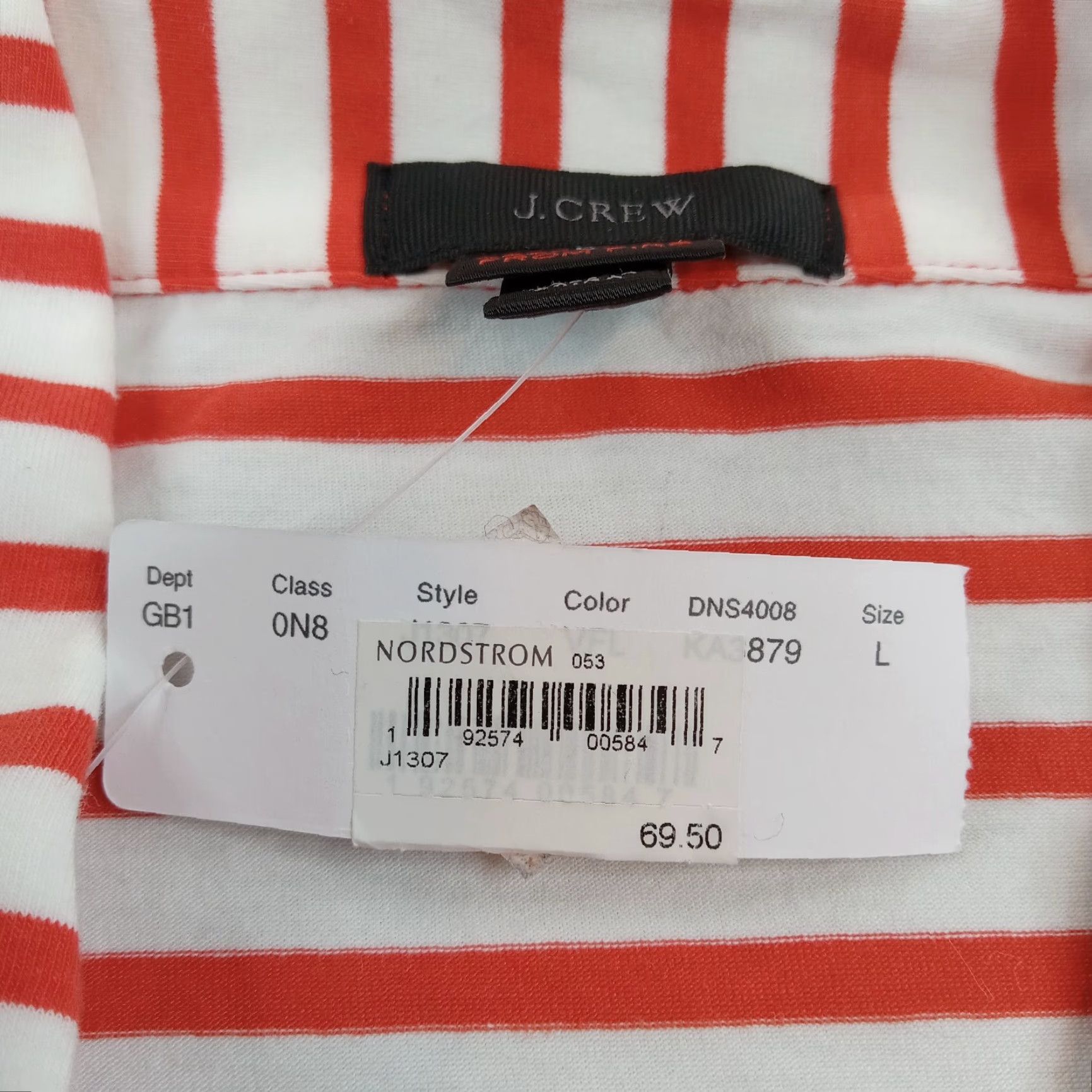 J.Crew J. Crew Women's Red White Striped Short Sleeve Button Up Pajama Top Large Size ONE SIZE - 6 Thumbnail