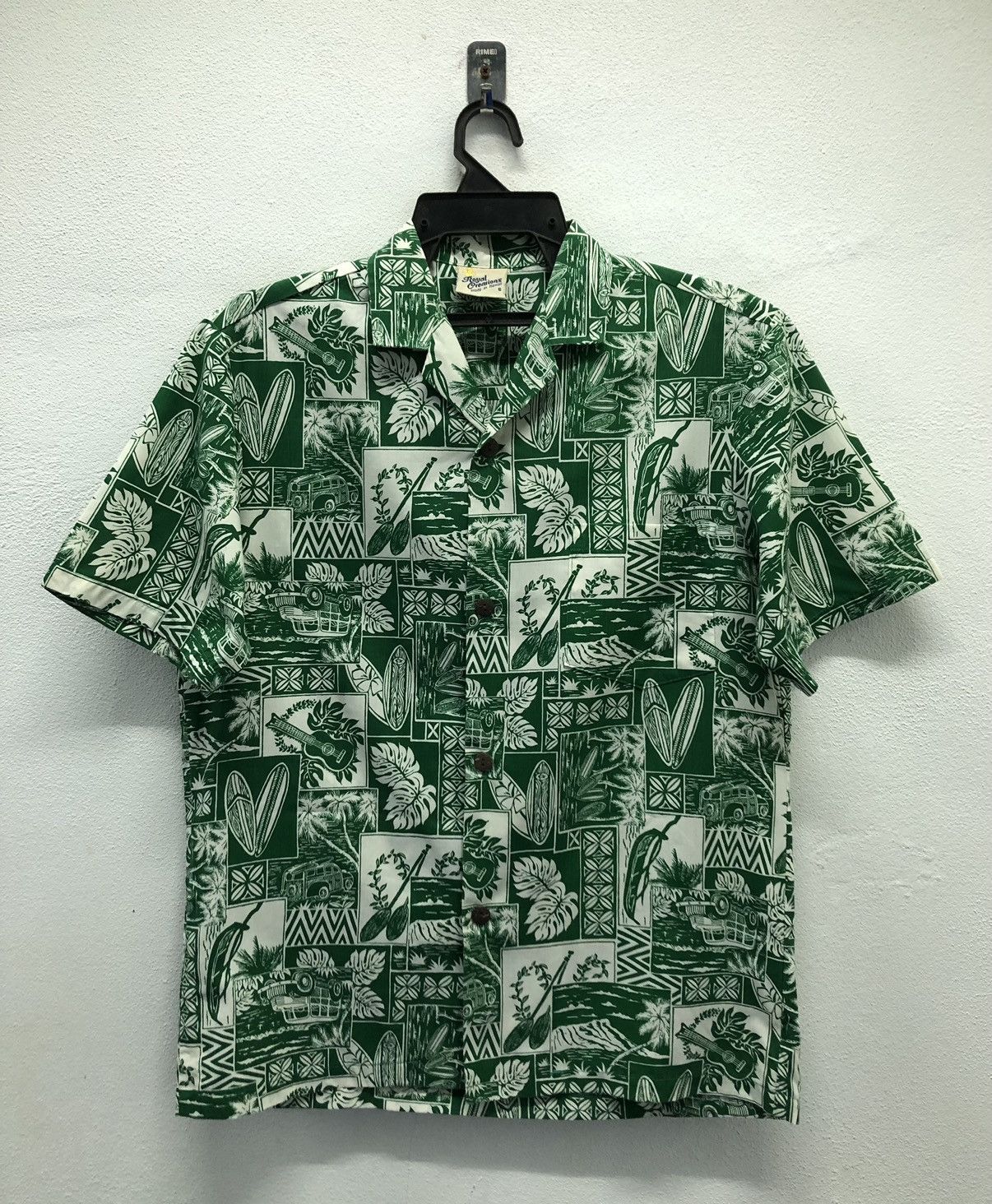 Other Vintage Royal Creations Hawaiian Shirt Green/White Tropical Size US S / EU 44-46 / 1 - 1 Thumbnail