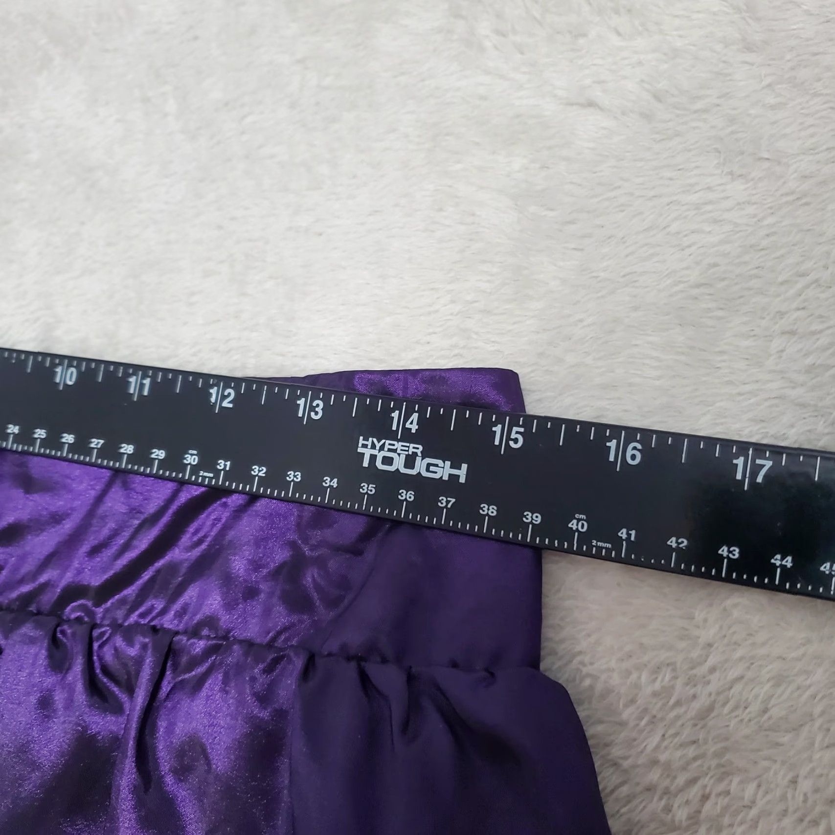 Vintage VINTAGE Iz Byer Whimsigoth Fairy Mini Skirt Women L Purple Iridescent Rosettes Pull On Witchy Skirt Size 36" / US 14 / IT 50 - 6 Thumbnail