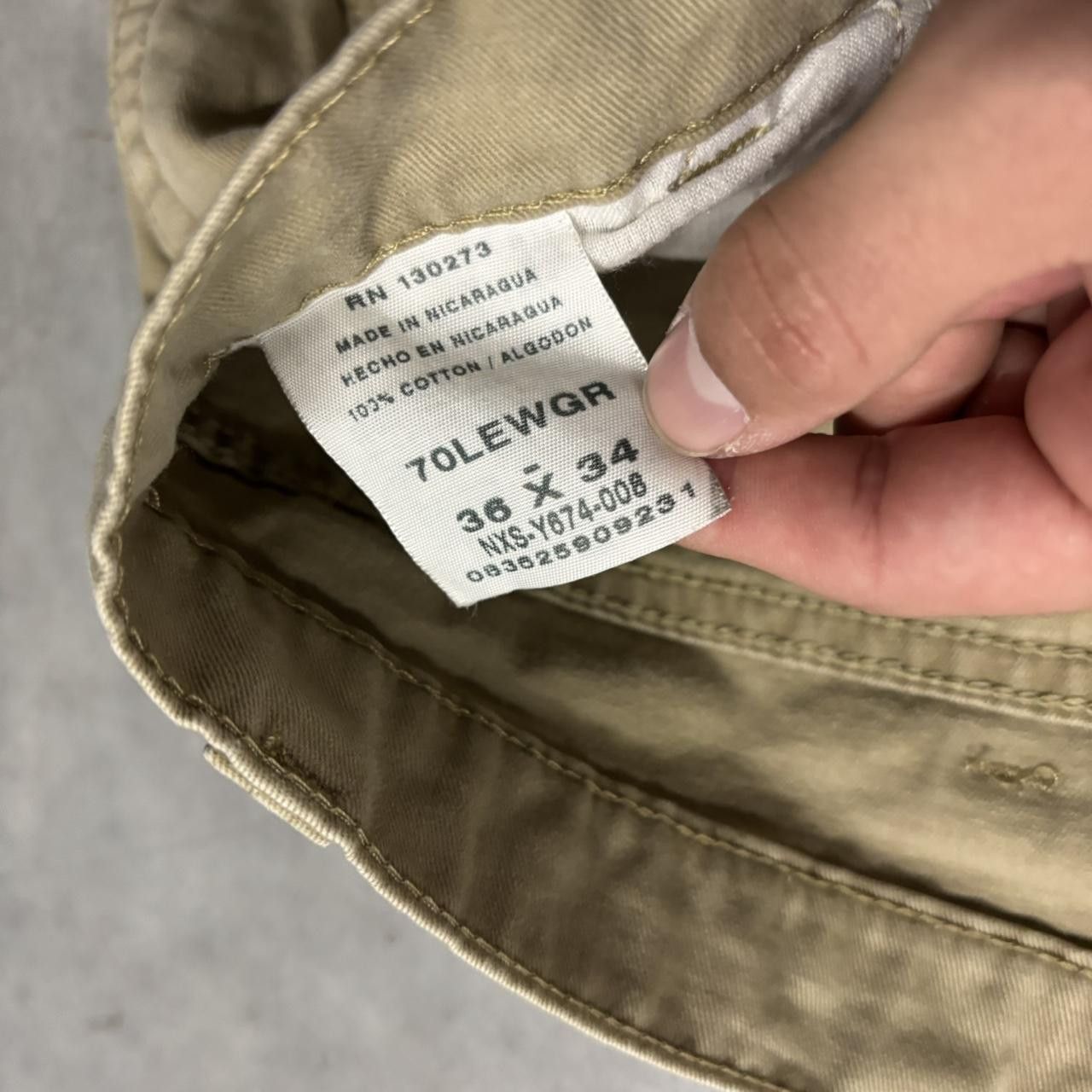 Japanese Brand × Vintage Crazy Vintage Y2K/2000s Baggy Khaki Streetwear Skater Style Cargo Pants! Size US 36 / EU 52 - 7 Thumbnail