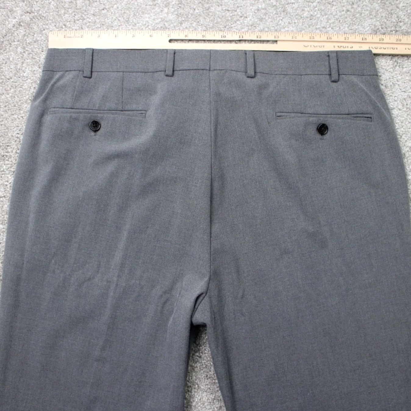 Ralph Lauren LAUREN Ralph Lauren Pants Mens 38x32 Gray Flat Front Wool/Poly Dress Pants Dressier Style Regular Straight 90s Preppy Mens Size US 38 / EU 54 - 6 Thumbnail