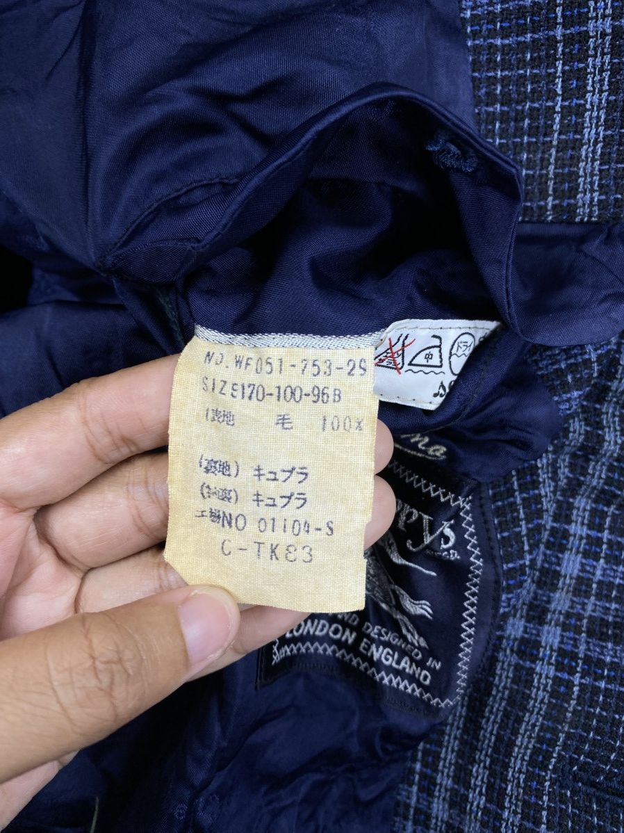 Burberry Vintage Burberrys Navy Plaid Double Button Blazer Jacket Size US M / EU 48-50 / 2 - 12 Thumbnail