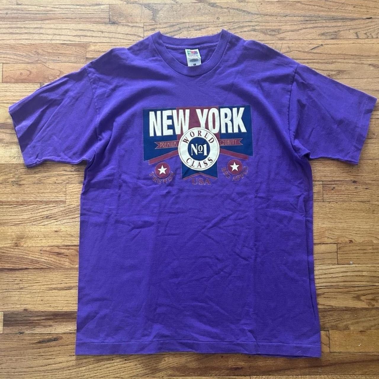 Vintage Vintage Y2K New York City "World Class"" Tee Size US XL / EU 56 / 4 - 1 Thumbnail