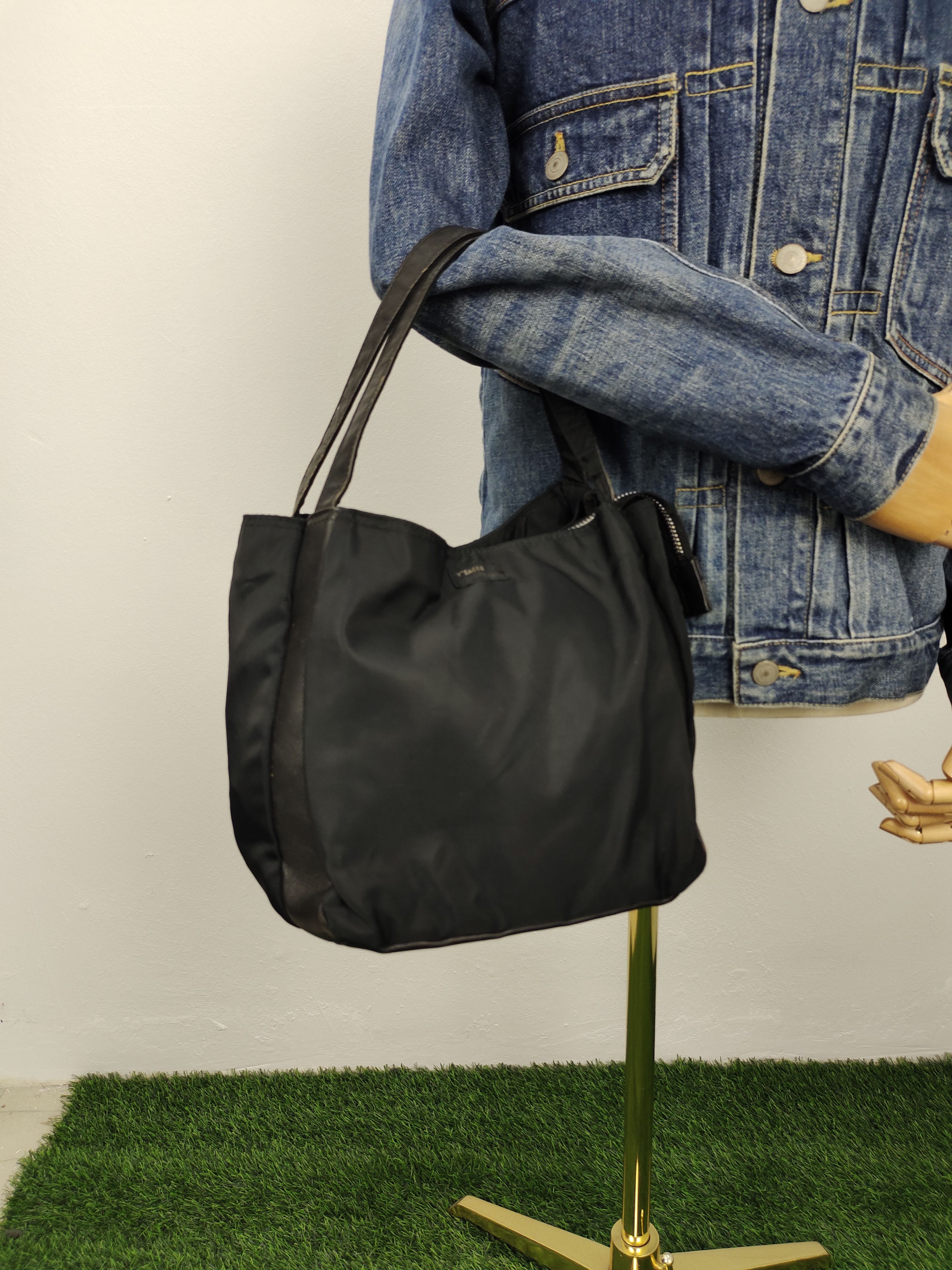 Yohji Yamamoto Ysaccs Pour Femme Yohji Yamamoto Nylon Leather Tote Bag Size ONE SIZE - 2 Thumbnail