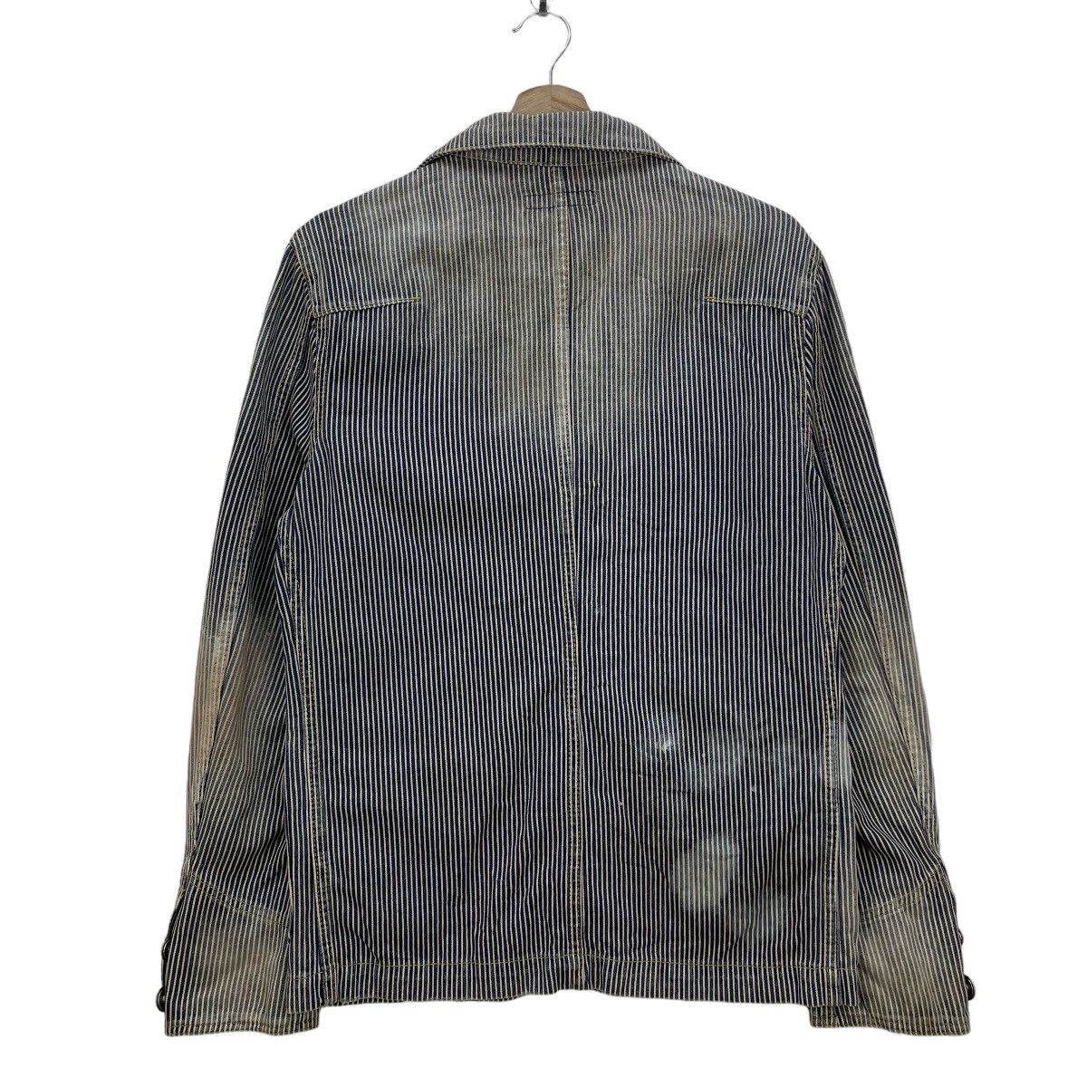 Japanese Brand 🔥Vintage Faded Varosh Hikory Stripe Jacket Size US S / EU 44-46 / 1 - 2 Thumbnail