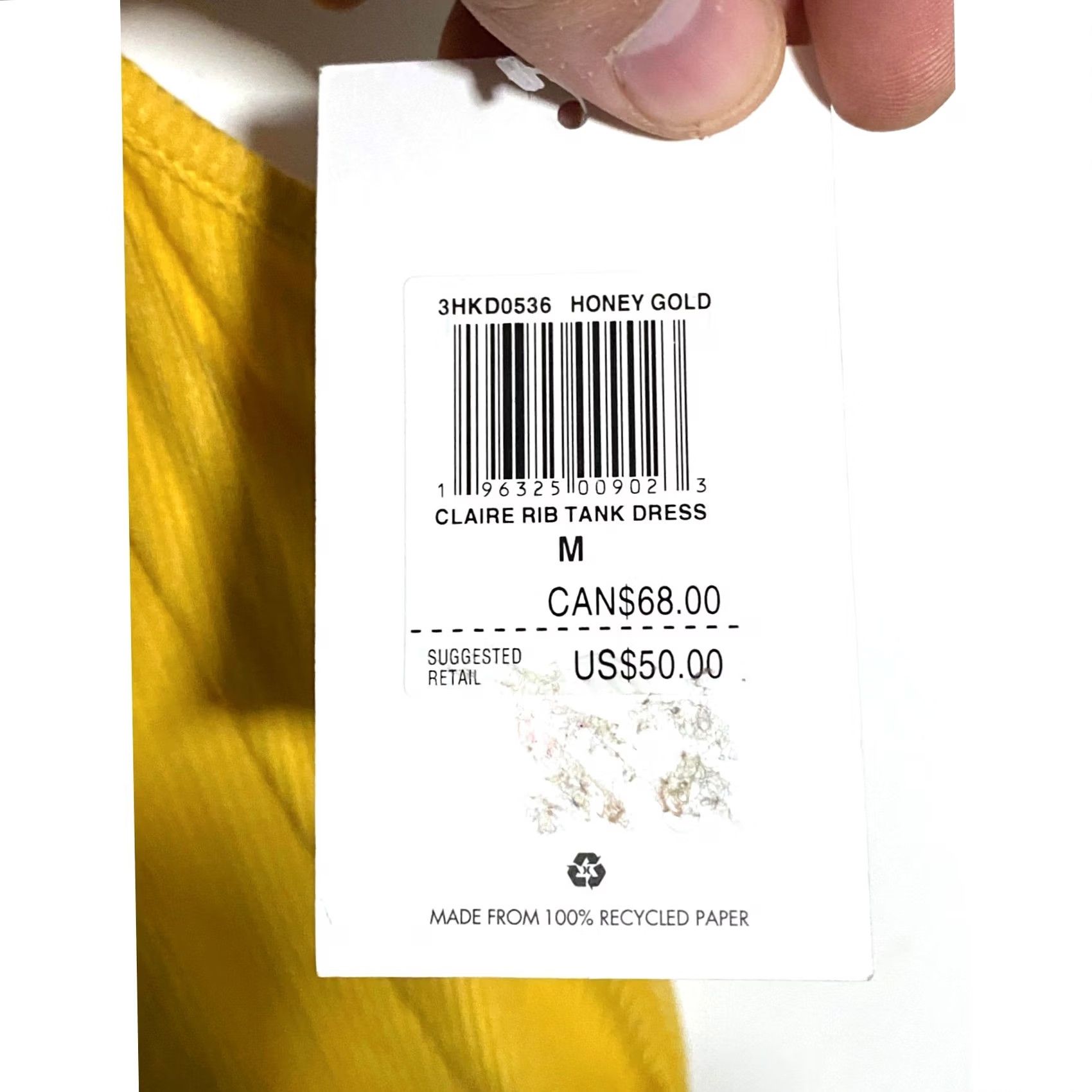 Hurley VINTAGE Hurley Yellow Ribbed Tank Dress Womens M Beach Summer Vacation Cruise Resort NWT Size M / US 6-8 / IT 42-44 - 7 Thumbnail