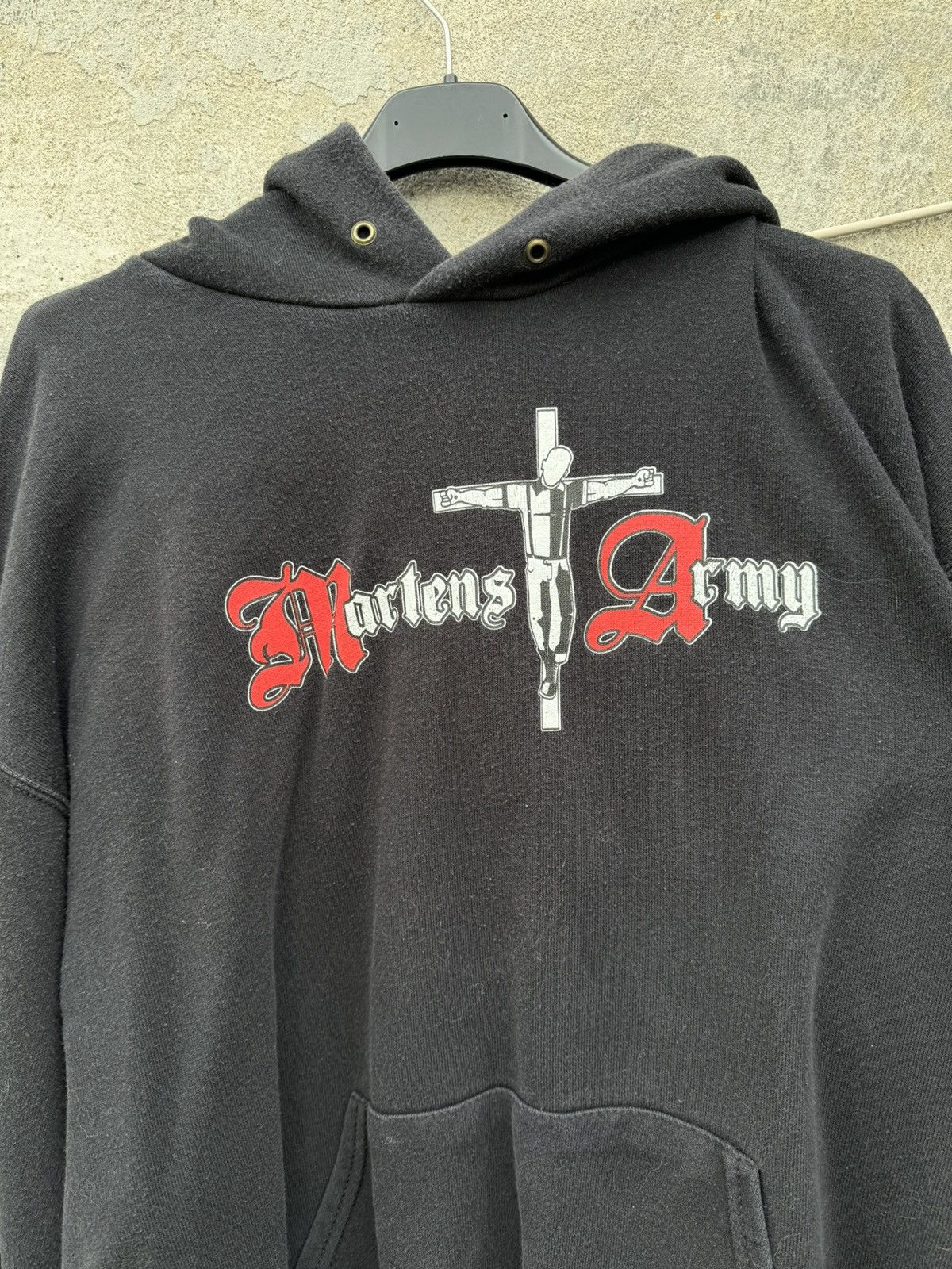 Band Tees × Vintage Vintage Washed Punk Hoodie Martens Army Skinheads Metal Size US L / EU 52-54 / 3 - 7 Thumbnail