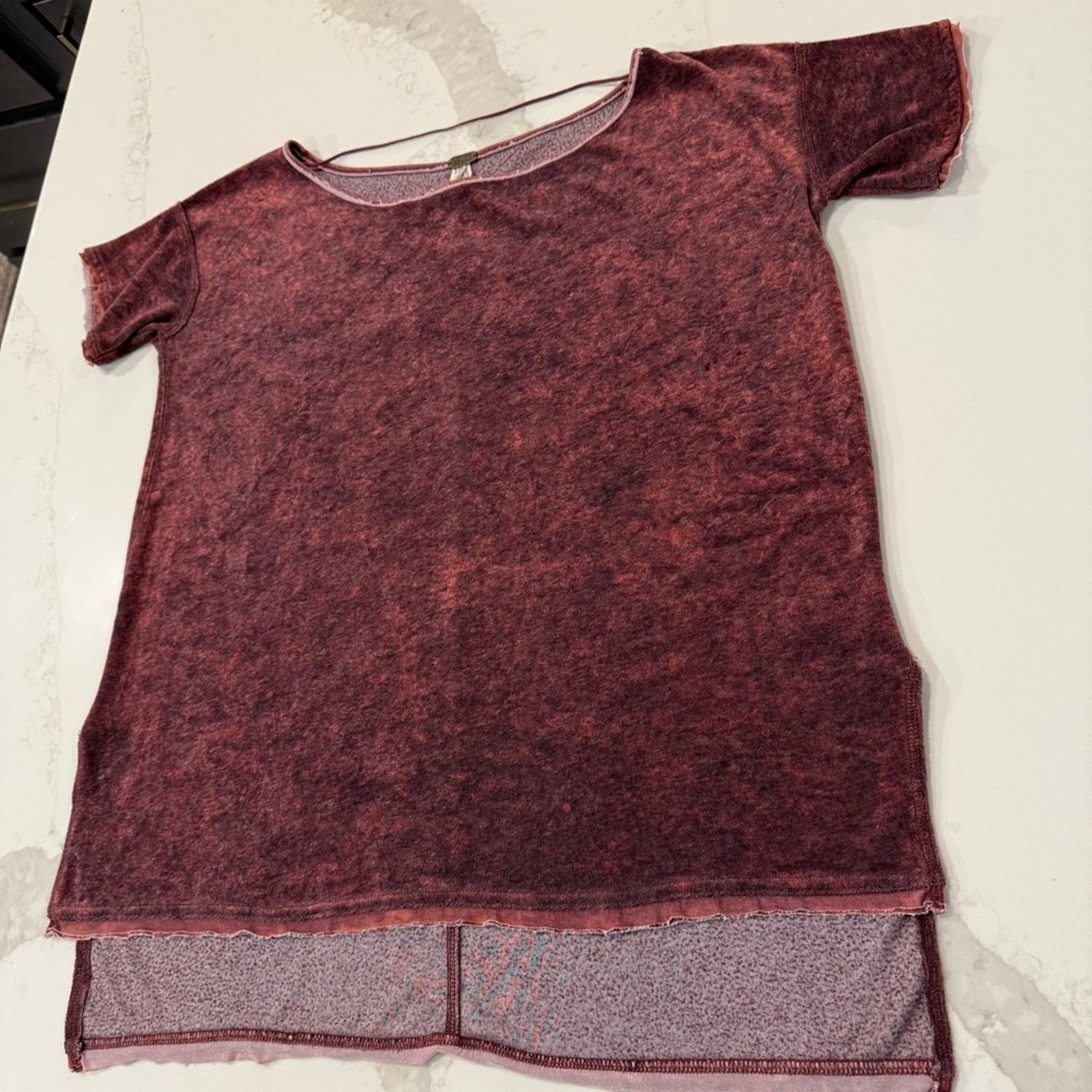 Free People Free People We The Free Doran Velvet Oversized Tee Womens XS Size XS / US 0-2 / IT 36-38 - 5 Thumbnail