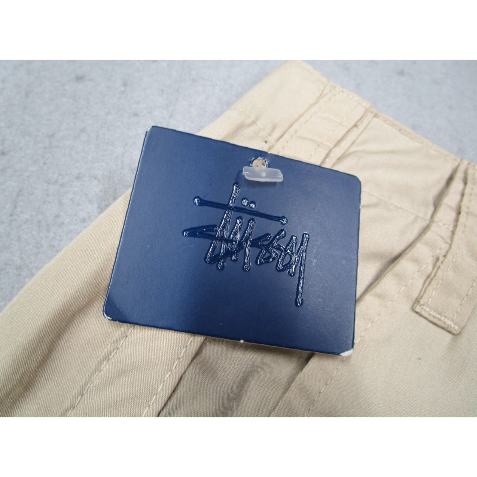 Vintage VINTAGE Stussy Shorts Mens 29 Beige Hop 12" Lightweight Skate Streetwear USA Size US 29 - 4 Thumbnail