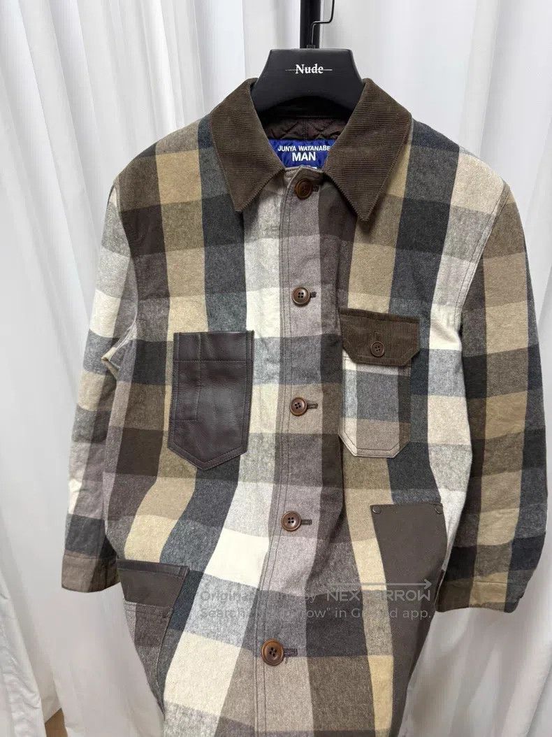 Junya Watanabe Junya Watanabe Plaid Patchwork Cotton Jacket with Corduroy Size US XS / EU 42 / 0 - 9 Thumbnail