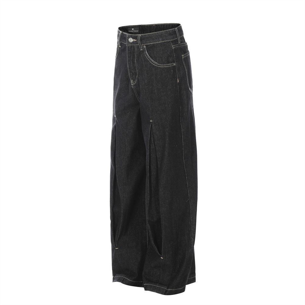 Japanese Brand × Jean Men's street American loose casual pleated wide-leg jeans Size US 32 / EU 48 - 2 Thumbnail