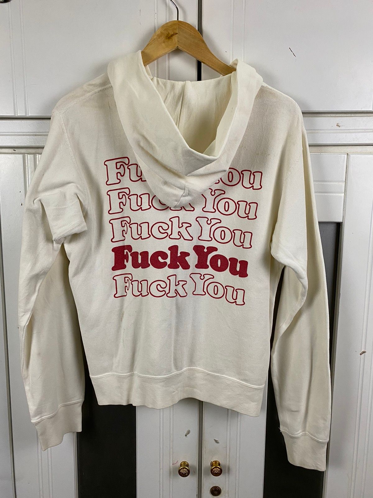 Pre-owned Hysteric Glamour X Vintage Fuck You Hysteric Glamour Hoodie Zipper In White
