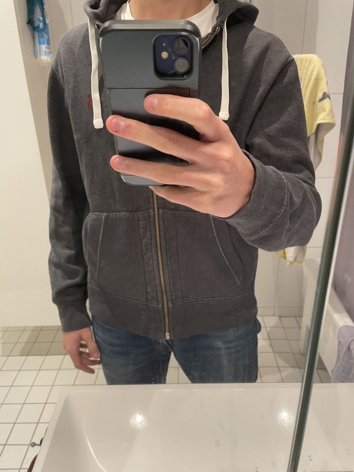 Polo Ralph Lauren Dark Grey Zip-Up Hoodie – Polo Ralph Lauren Size US M / EU 48-50 / 2 - 4 Thumbnail