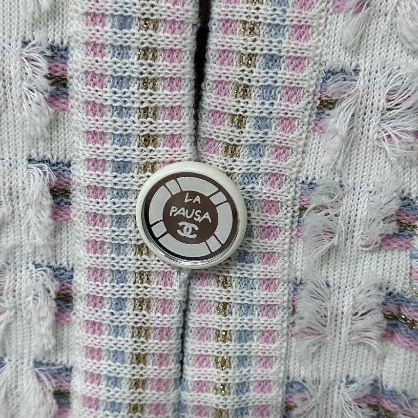 Chanel Chanel Pink White 4-Pocket Tweed Dress 36 Size XS / US 0-2 / IT 36-38 - 4 Thumbnail