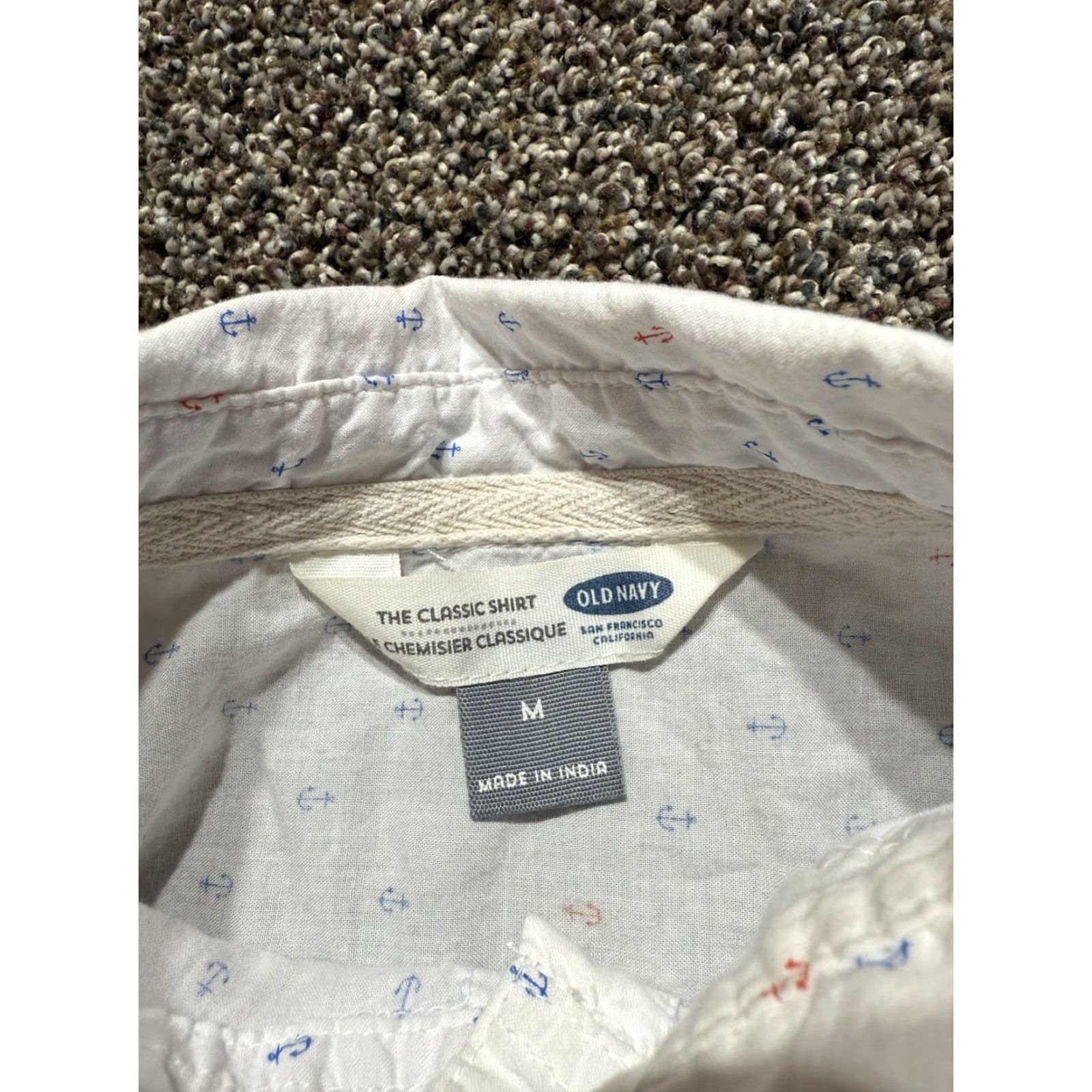 Old Navy Old Navy Women's Shirt Button-Up Long Sleeve Lightweight M Blue Anchor - Basic - Classic (Adult Women) Size M / US 6-8 / IT 42-44 - 3 Thumbnail