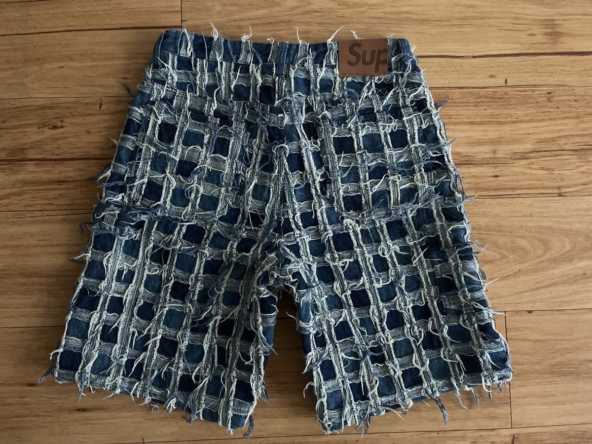 Supreme Frayed Patchwork Baggy Denim Short