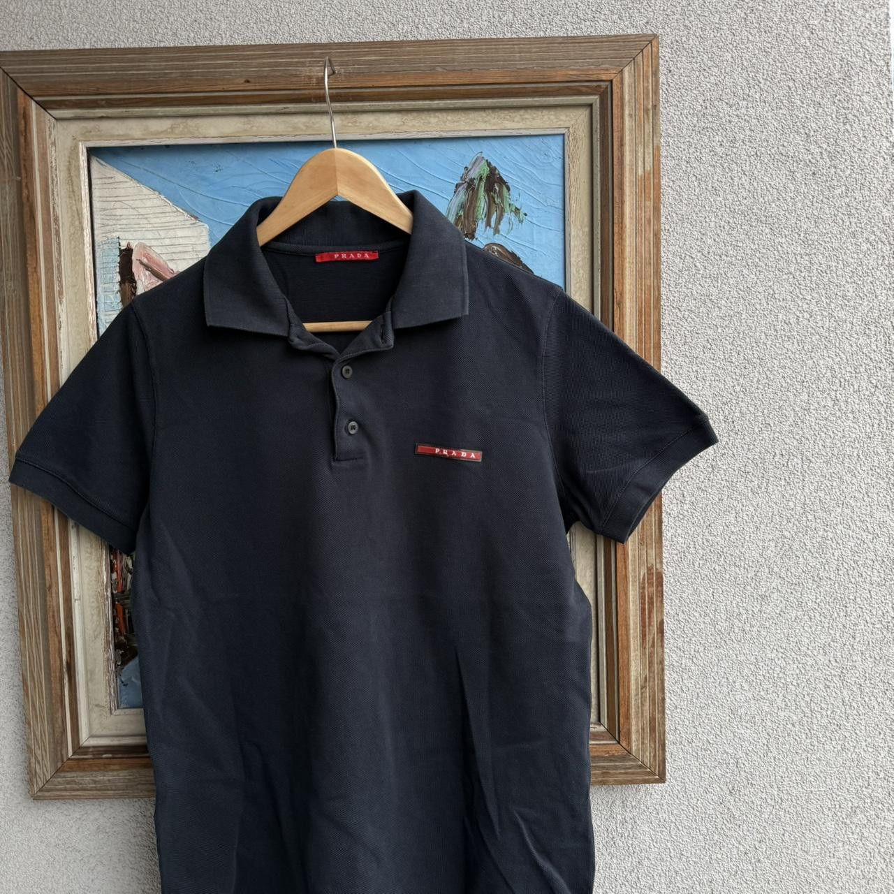 Prada Polo Shirt Logo Navy