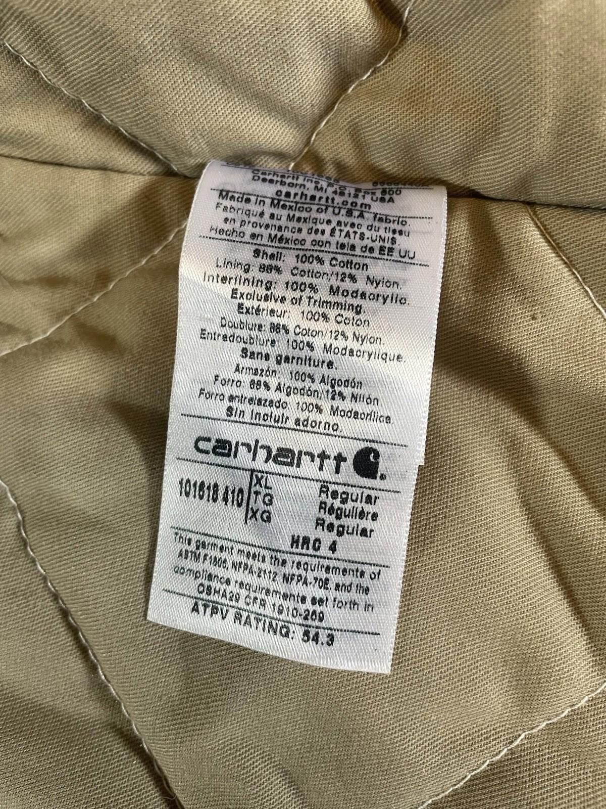 Carhartt Carhartt 101618-410 FR Duck Canvas Coat Quilt Lined Men's XL Size US XL / EU 56 / 4 - 7 Thumbnail
