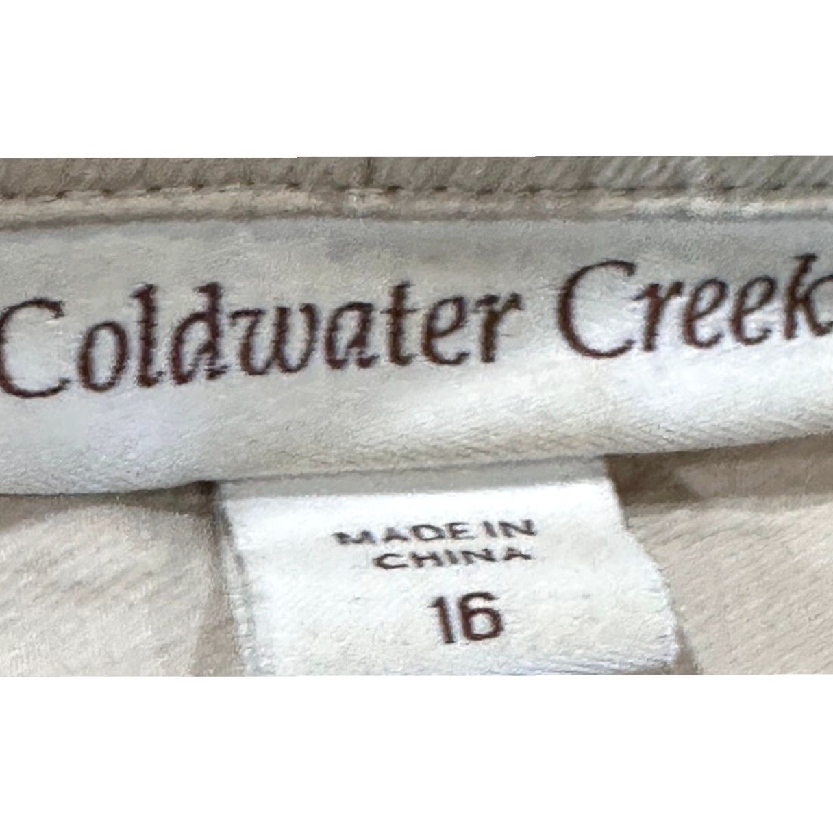 Coldwater Creek Coldwater Creek Jacket Women 16 Beige Full Zip Button Pocket Cotton Blend Solid Basic Jacket Womens Size XXL / US 16-18 / IT 52-54 - 7 Thumbnail