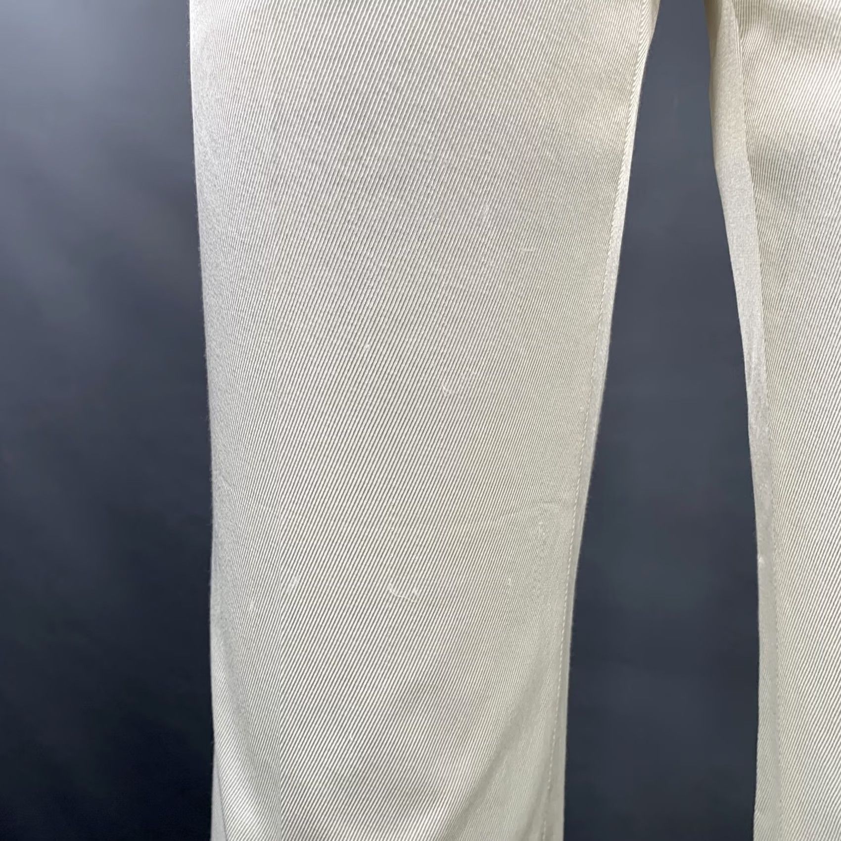 Dolce & Gabbana DOLCE & GABBANA Size 6 White Cotton Blend Twill Flat Front Pants Women Casual Flat Front Twill White 6 IT 42 Mens Womens Boys Girls Size 28" / US 6 / IT 42 - 3 Thumbnail