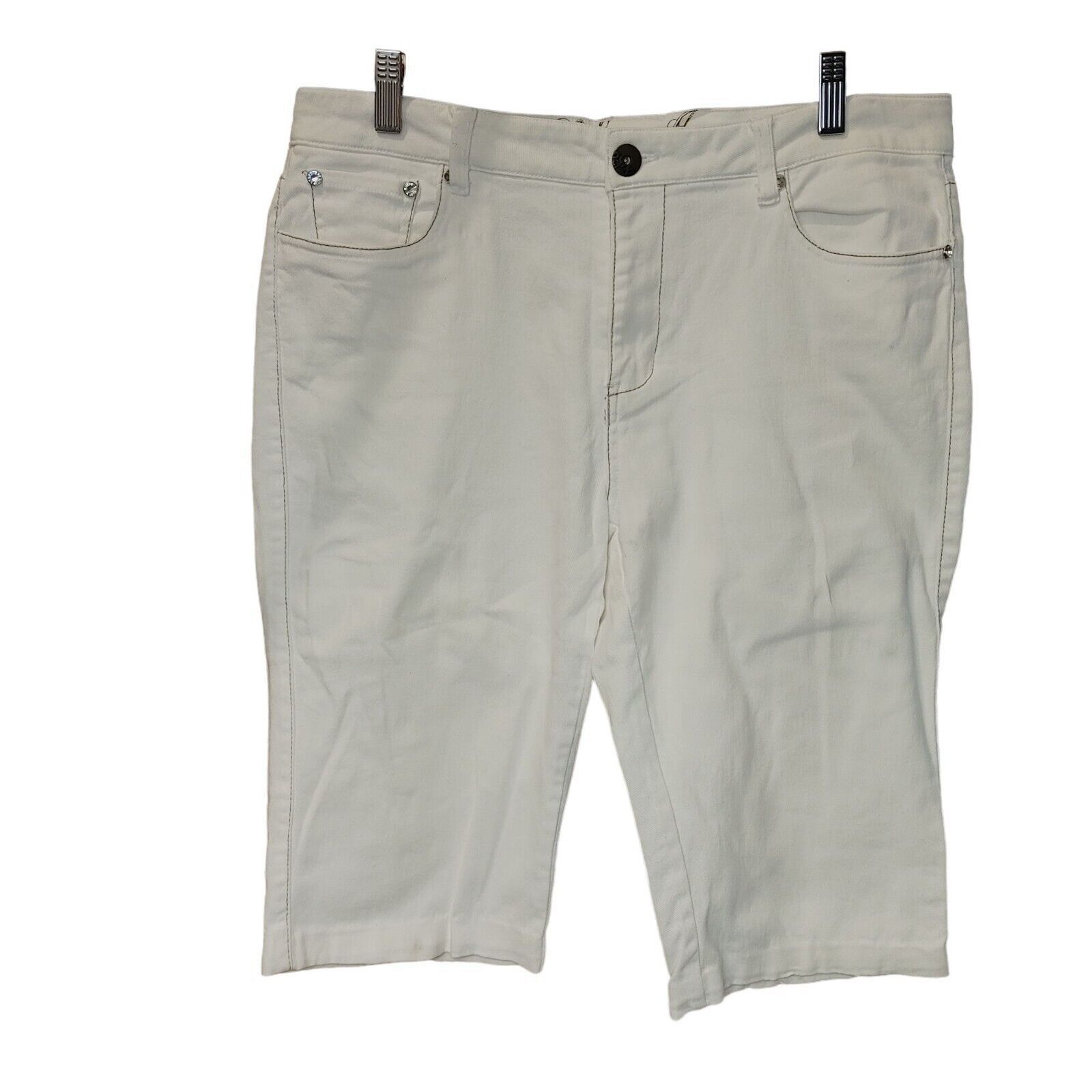 Other Suko Jeans Women's Beige Off White Denim Jean Board Shorts w Size 34" / US 12 / IT 48 - 1 Thumbnail