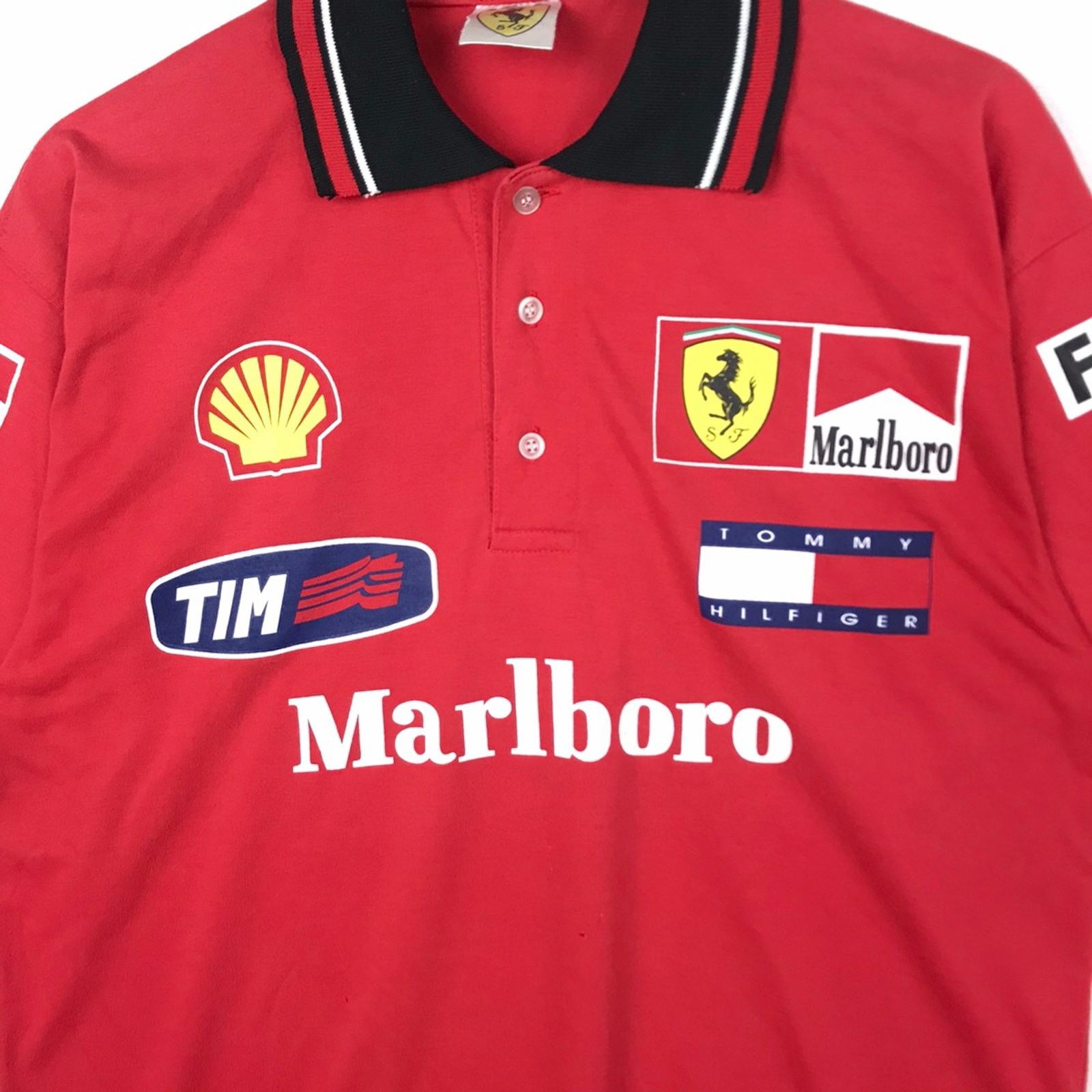 Ferrari × Tommy Hilfiger × Vintage Vintage 90s Tommy Hilfiger Ferrari Formula One Polo 1999 Size US M / EU 48-50 / 2 - 4 Thumbnail