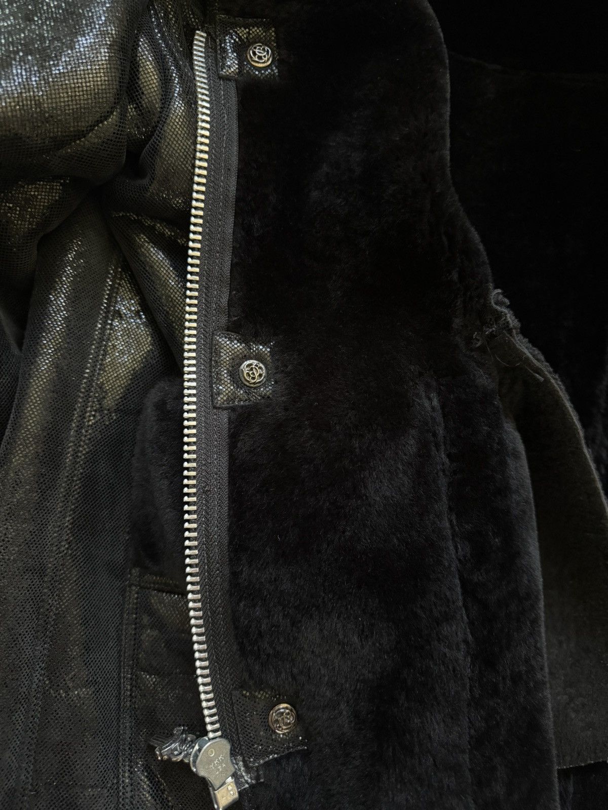 Chrome Hearts One of One Foil Suede Shearling Peacoat Size US M / EU 48-50 / 2 - 7 Thumbnail