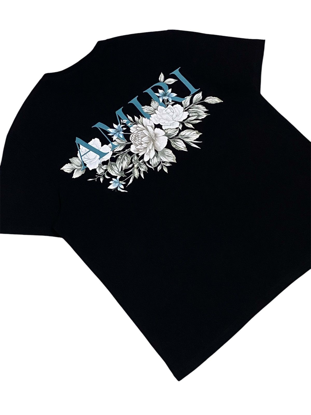 Amiri Amiri Floral Logo Black T-Shirt Size US L / EU 52-54 / 3 - 17 Thumbnail