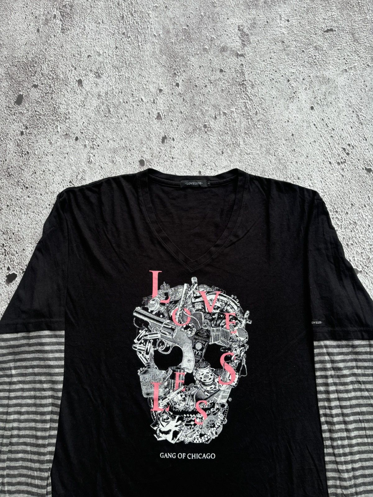 Hysteric Glamour Y2k Double Layer Loveless Skull longsleeve Size US M / EU 48-50 / 2 - 2 Thumbnail