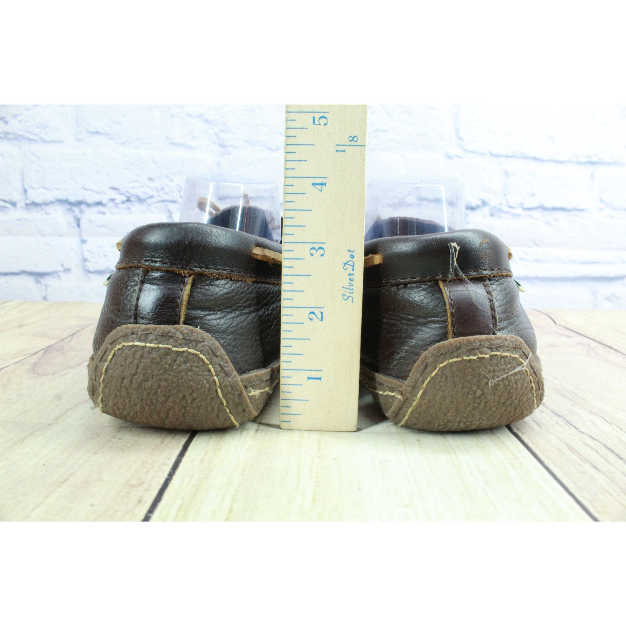 L.L. Bean LL Bean Brown Leather Flannel Moc Slippers Men's 13 M Size US 13 / EU 46 - 6 Thumbnail