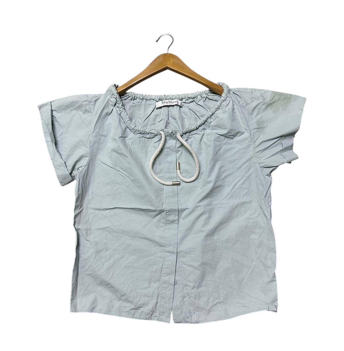 Max Mara Max mara button up with drawstring neck blouse Size M / US 6-8 / IT 42-44 - 5 Thumbnail