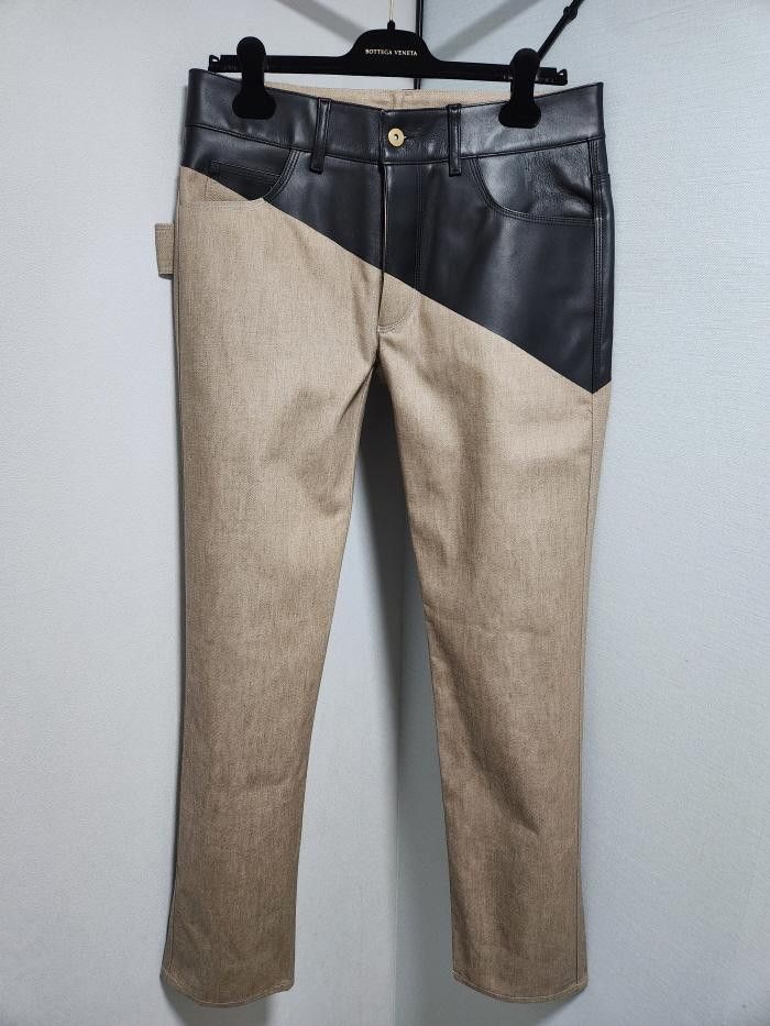 Bottega Veneta Bottega Veneta Brown Leather Jeans Size US 26 / EU 42 - 1 Thumbnail