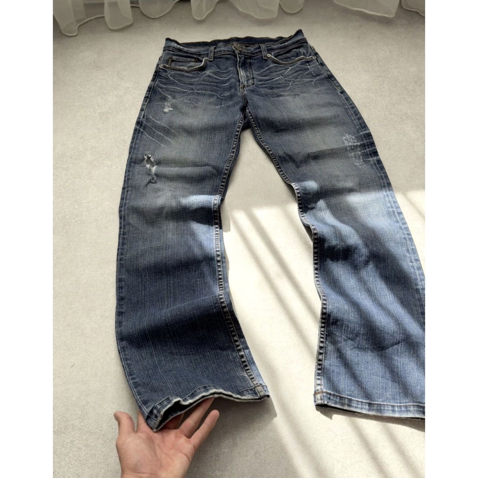 Armani Exchange Armani Exchange Jeans Distressed 90s Vintage Denim Men 30x32 Blue Regular Straight Pants Shirt? Size US 30 / EU 46 - 4 Thumbnail