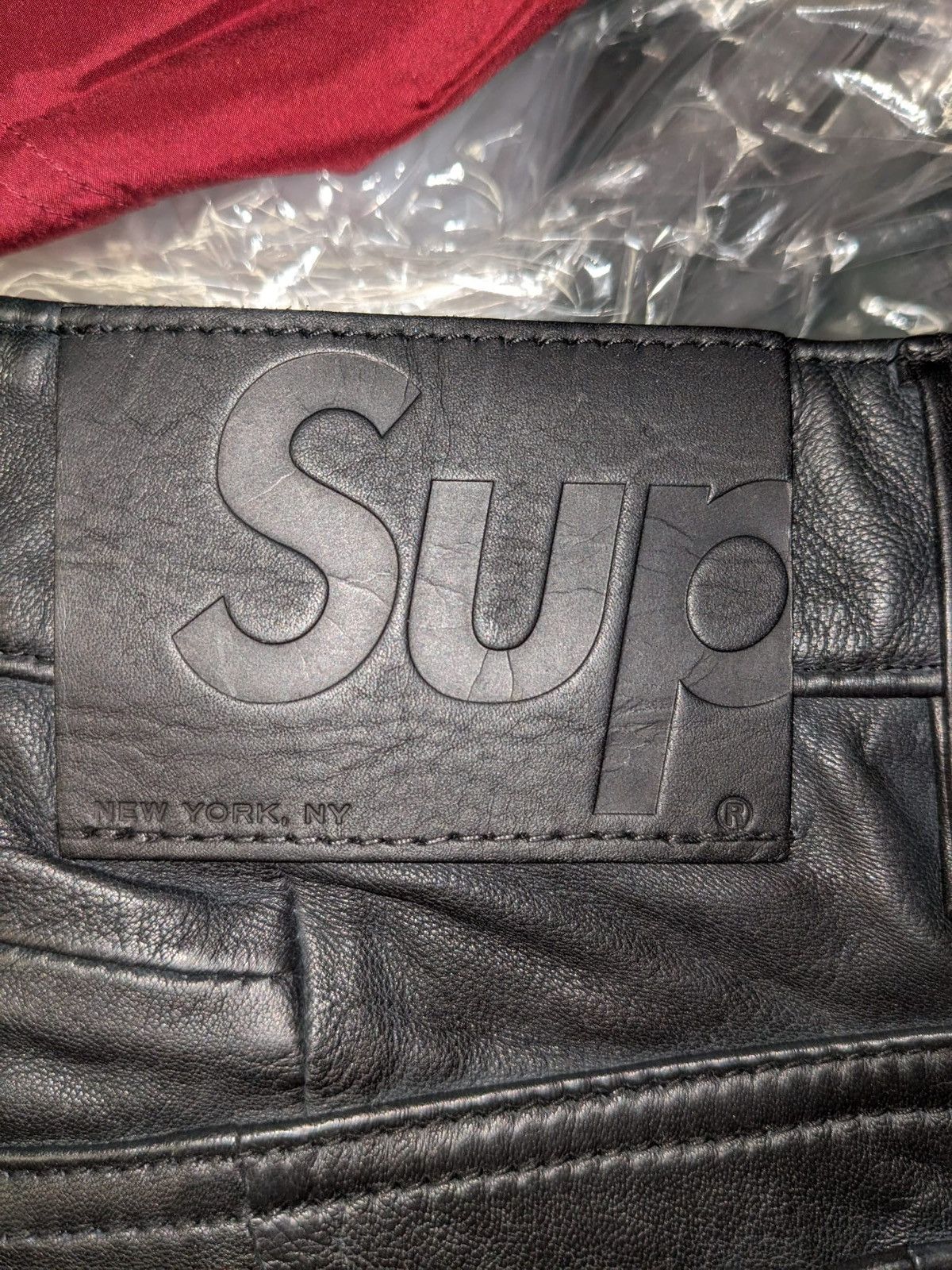 Supreme SS23 Supreme Patchwork Leather 5-Pocket Jean Pants 30 Size US 30 / EU 46 - 10 Thumbnail