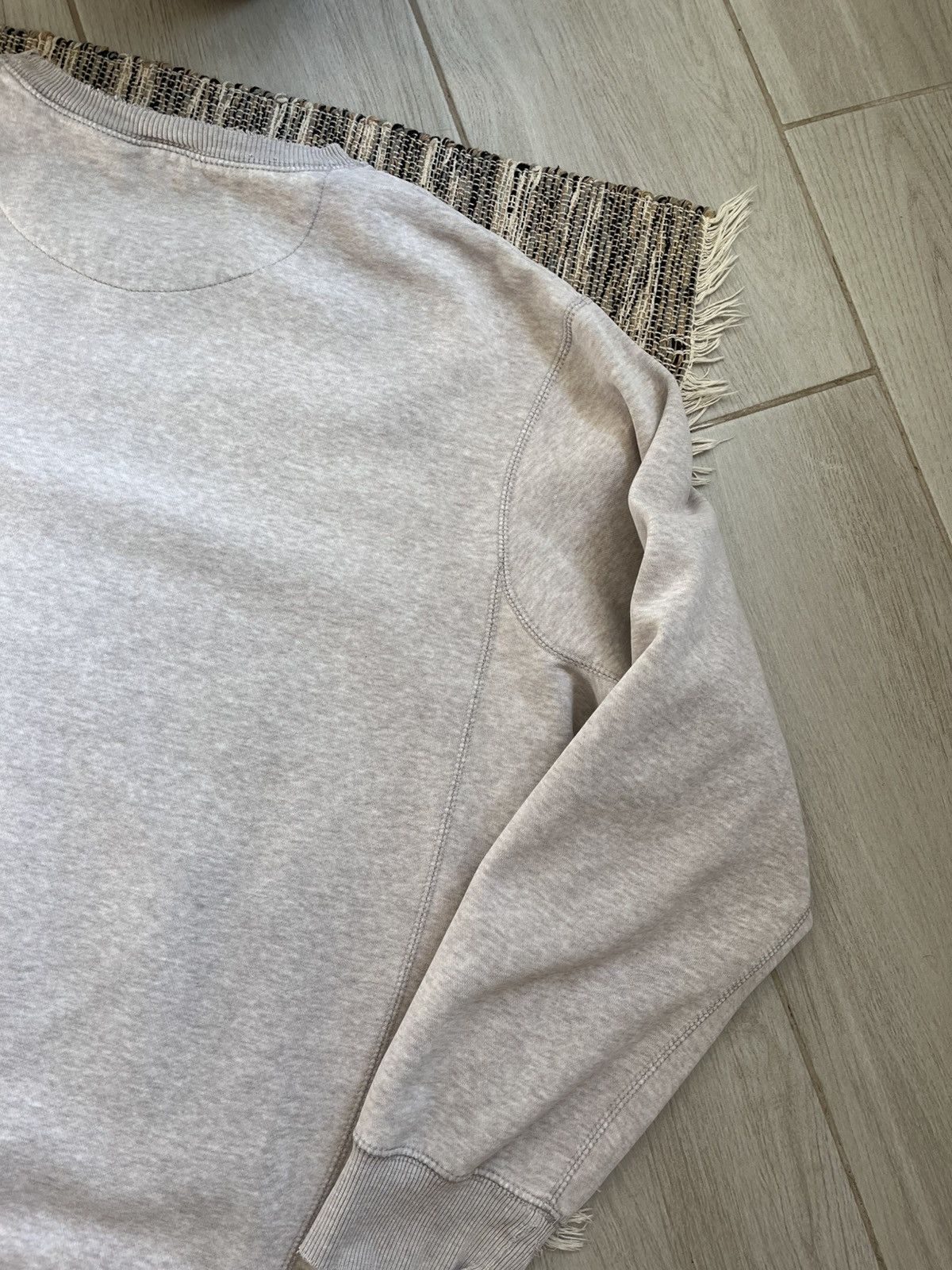 Nike × Vintage Vintage 00s Nike Sweatshirt Beige Distressed Minimalistic Size US L / EU 52-54 / 3 - 12 Thumbnail