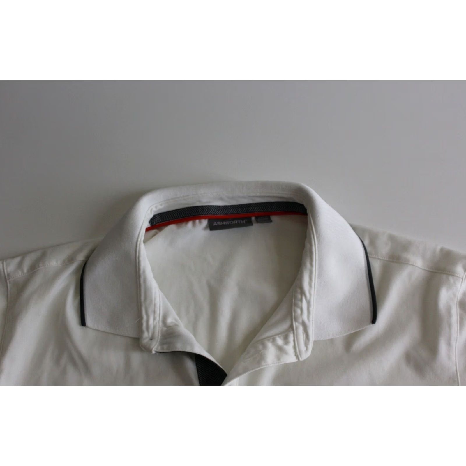 Vintage Ashworth Embroidered Cascatta Golf POLO SHIRT Large L Whiet Gray Mens Size US L / EU 52-54 / 3 - 4 Thumbnail