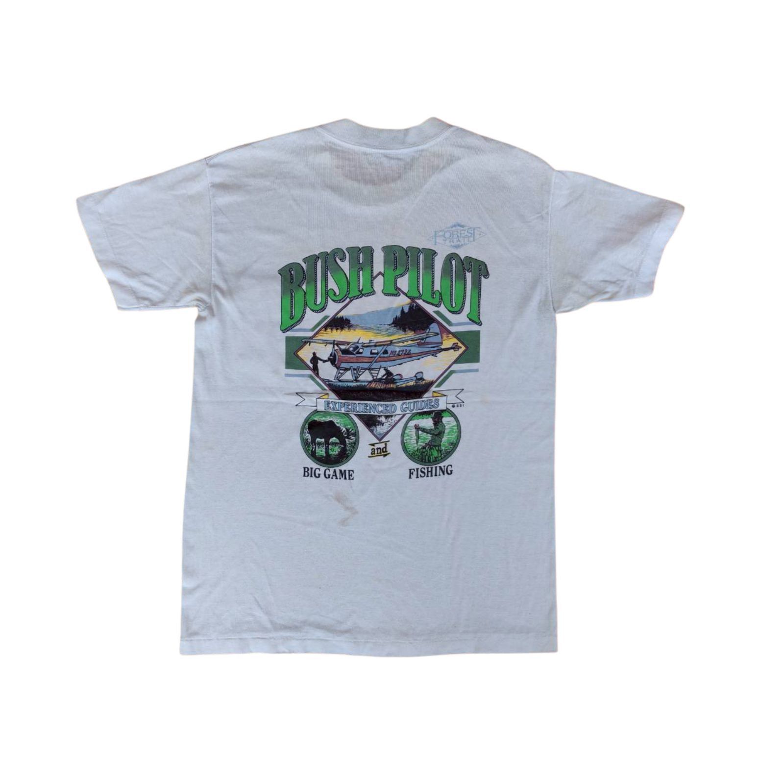 Other Vintage 80’s Pocket T Shirt 18/26 Forest Trail Bush Pilot Size US S / EU 44-46 / 1 - 1 Thumbnail