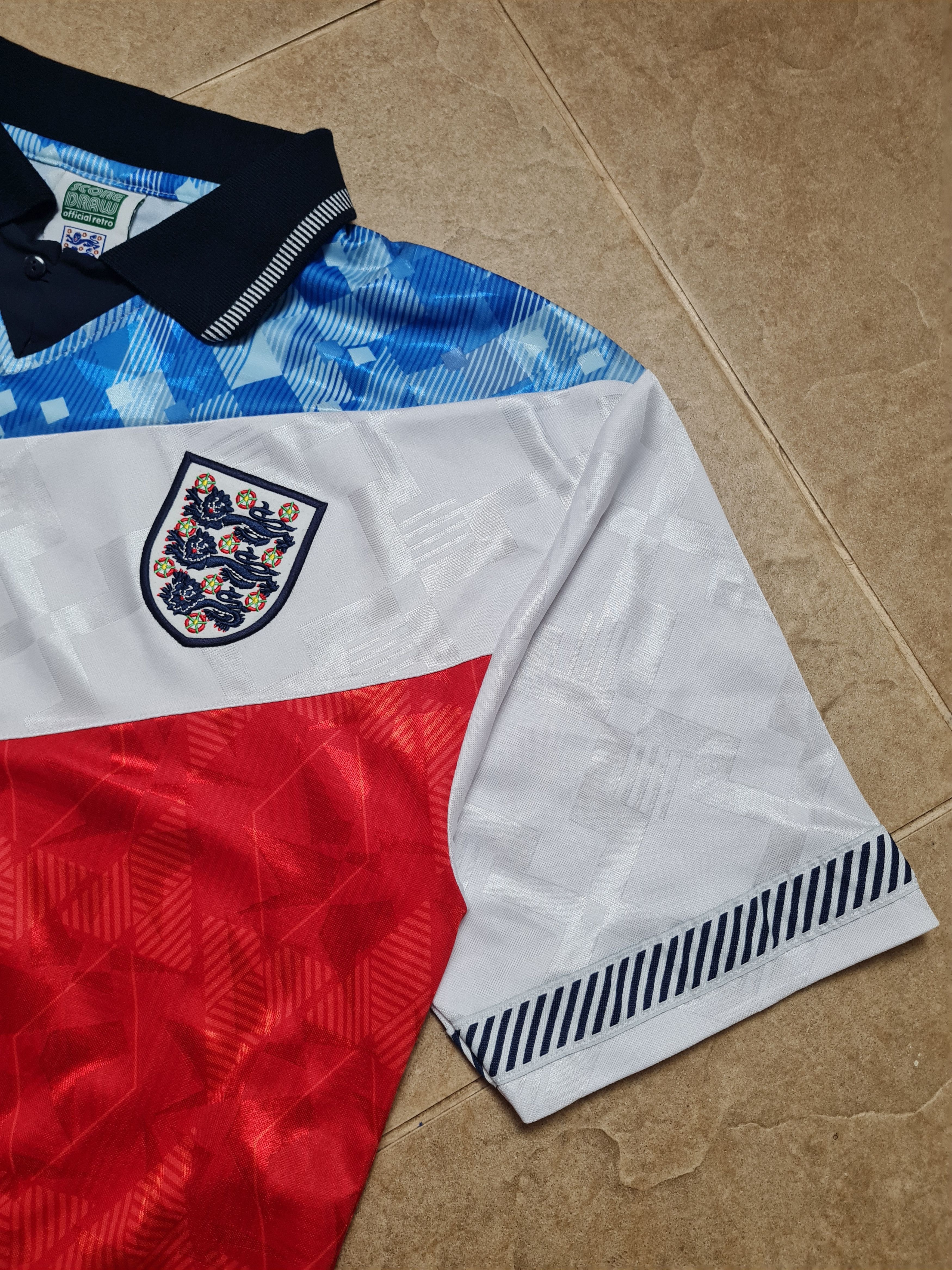 Other England Retro Remake Special Football Jersey Score Draw Size US L / EU 52-54 / 3 - 9 Thumbnail