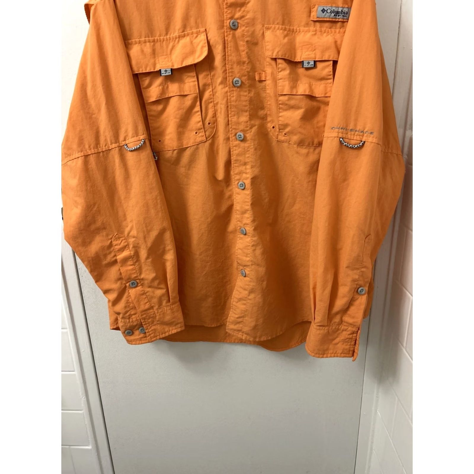 Vintage Columbia PFG Shirt Mens XL Orange Button-Down L/S Pockets Breathable Fishing Performance Casual Travel Size US XL / EU 56 / 4 - 3 Thumbnail