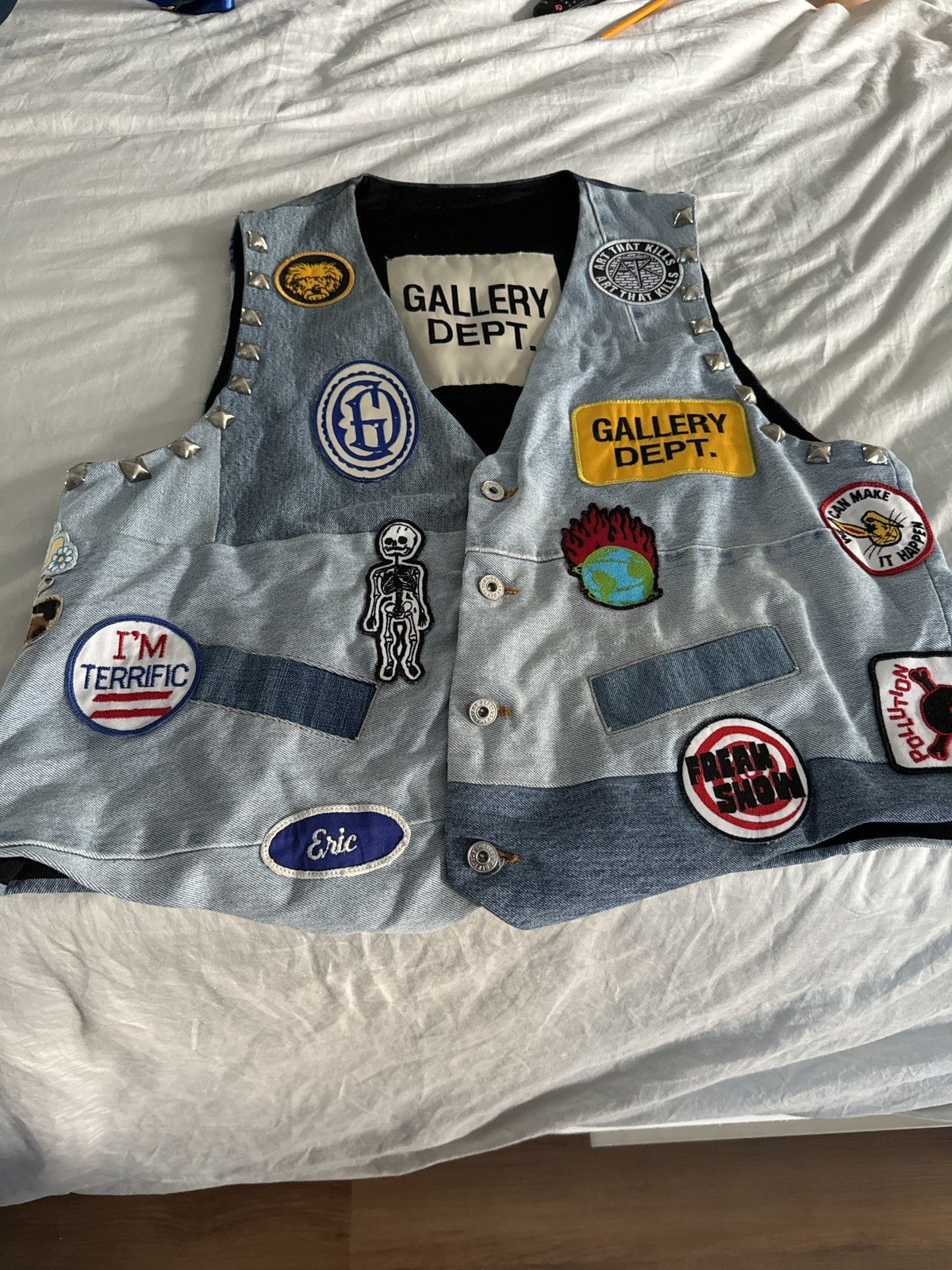 Gallery Dept. Gallery Dept. Patch Denim Vest Size US XXL / EU 58 / 5 - 2 Thumbnail