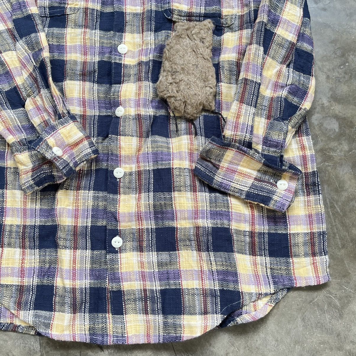 Issey Miyake Ne-Net by Issey Miyake 3D Hand Cat Flannel Long Sleeve Shirt Size US S / EU 44-46 / 1 - 4 Thumbnail