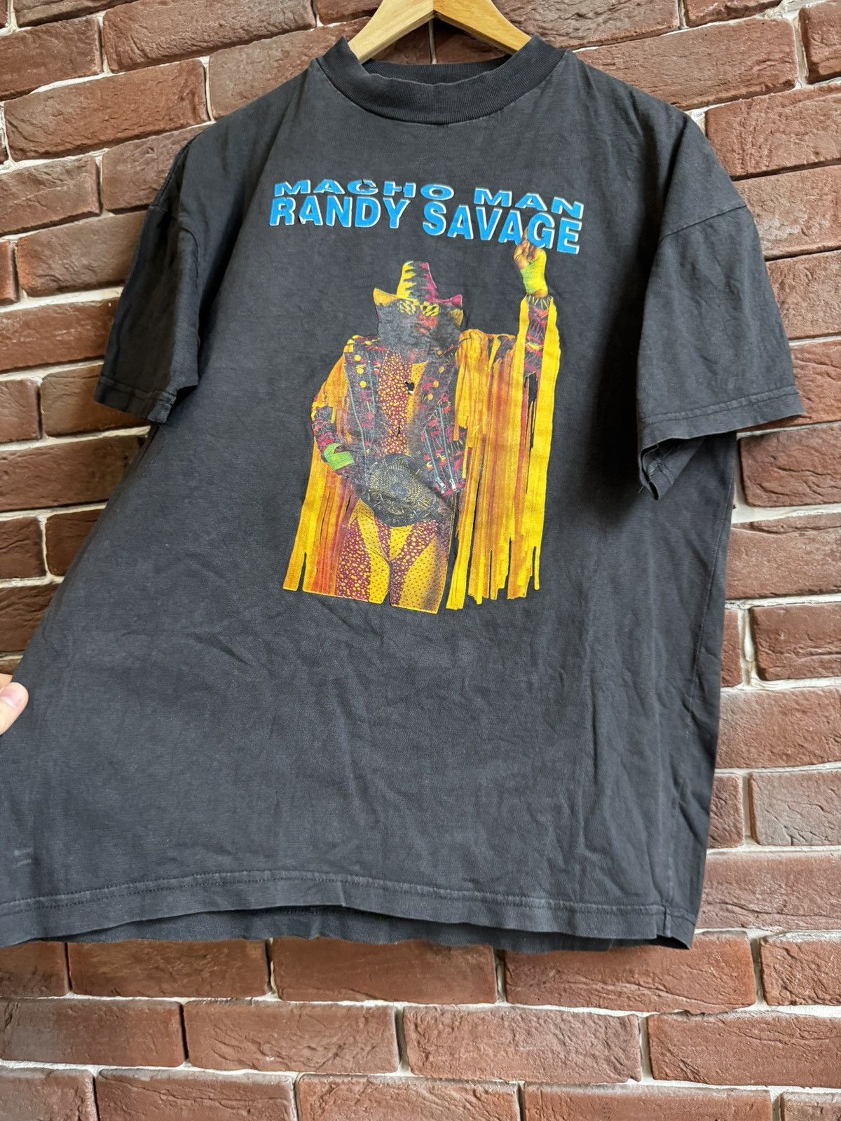 Vintage Rare Vintage 90s Macho Man WWE WWF Wrestling Promo Tee Size US M / EU 48-50 / 2 - 2 Thumbnail